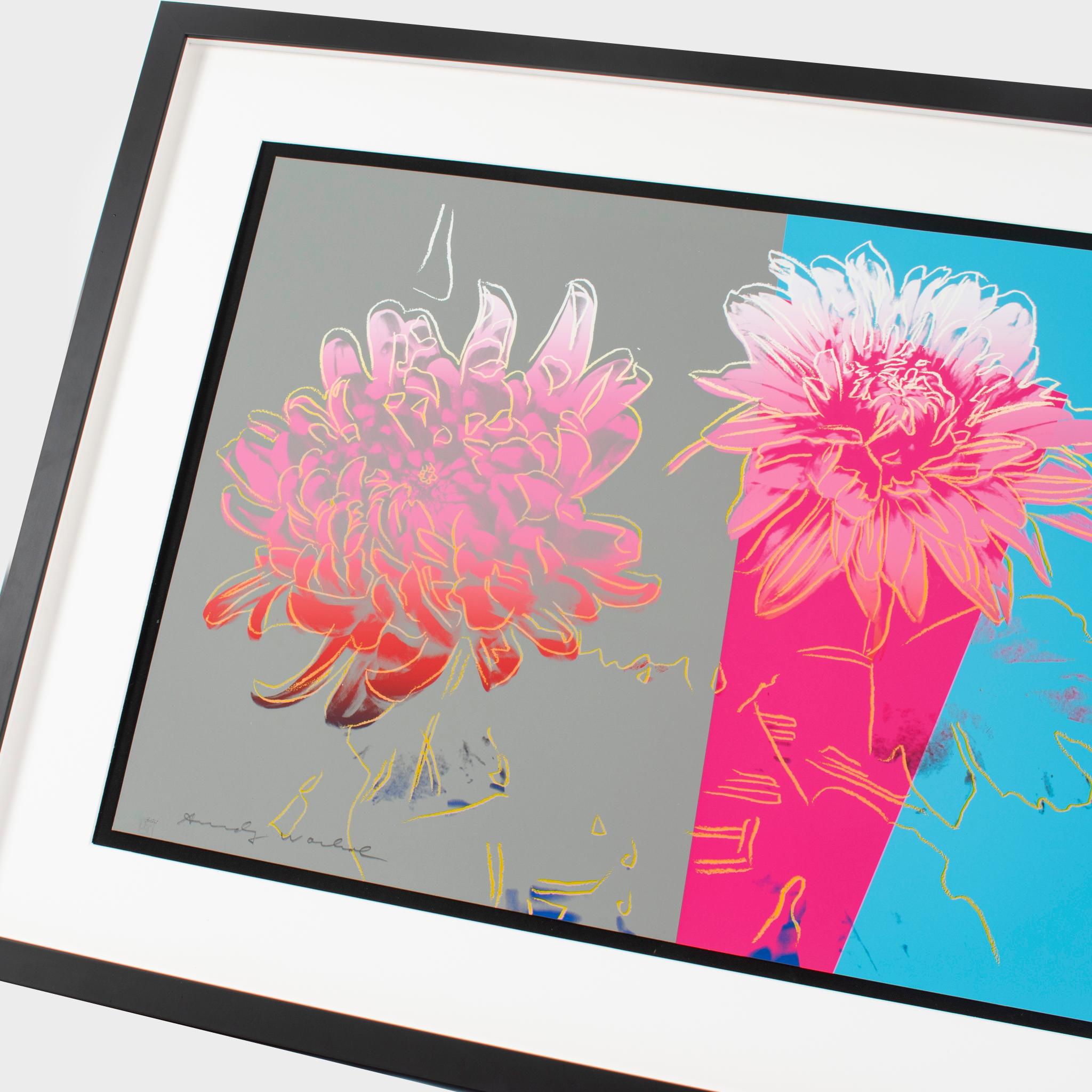Kiku  Andy Warhol, artiste pop à tirage limité, fleurs en couleur 2