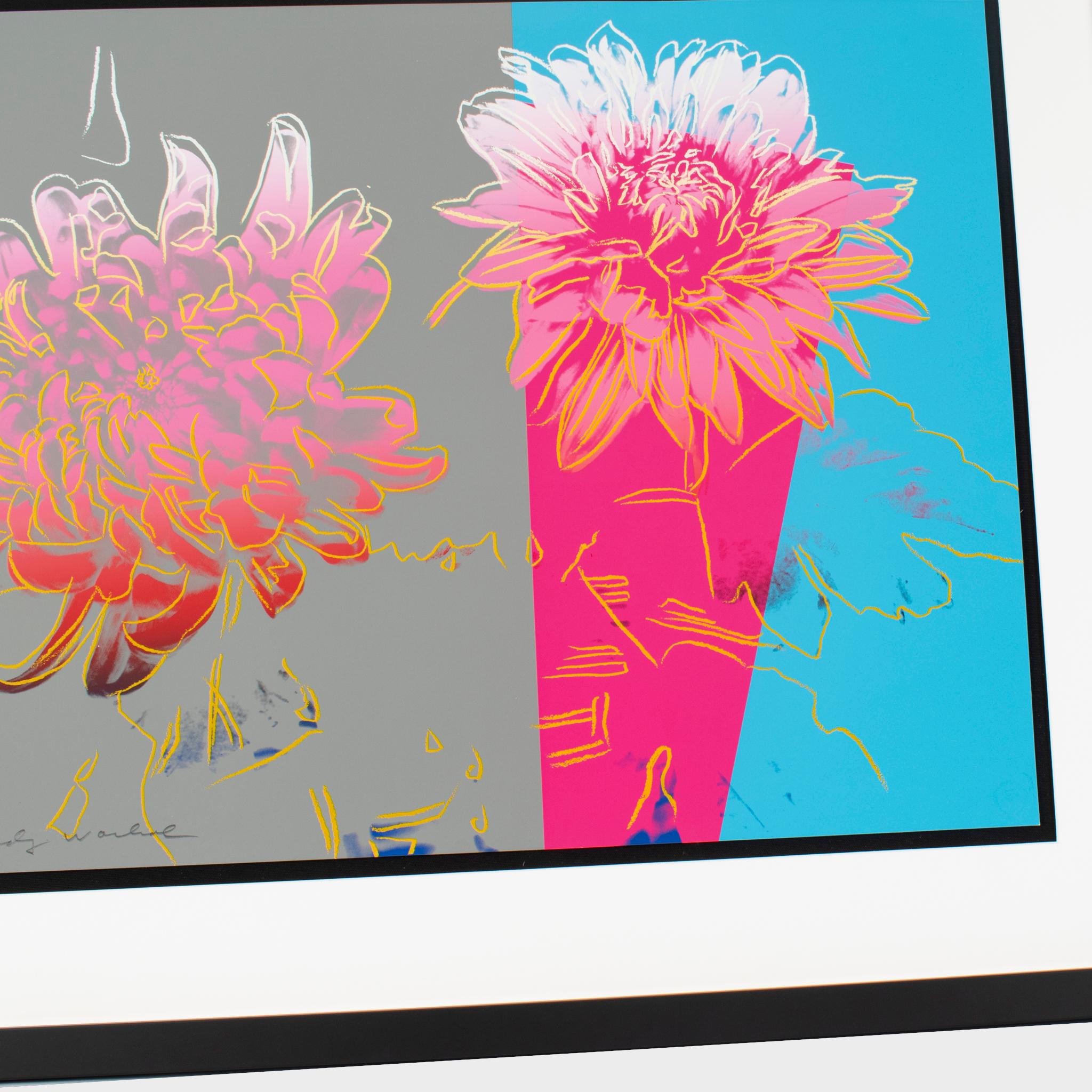 Kiku  Andy Warhol, artiste pop à tirage limité, fleurs en couleur 3