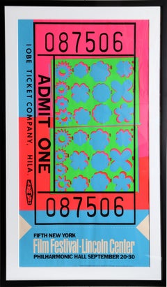 Lincoln Center Ticket (FS.II.19), Screenprint by Andy Warhol 1967