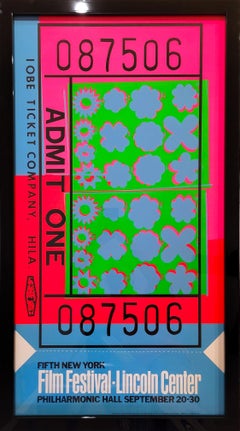 Lincoln Center Ticket Poster /// Andy Warhol New York Pop Art Flowers Screen