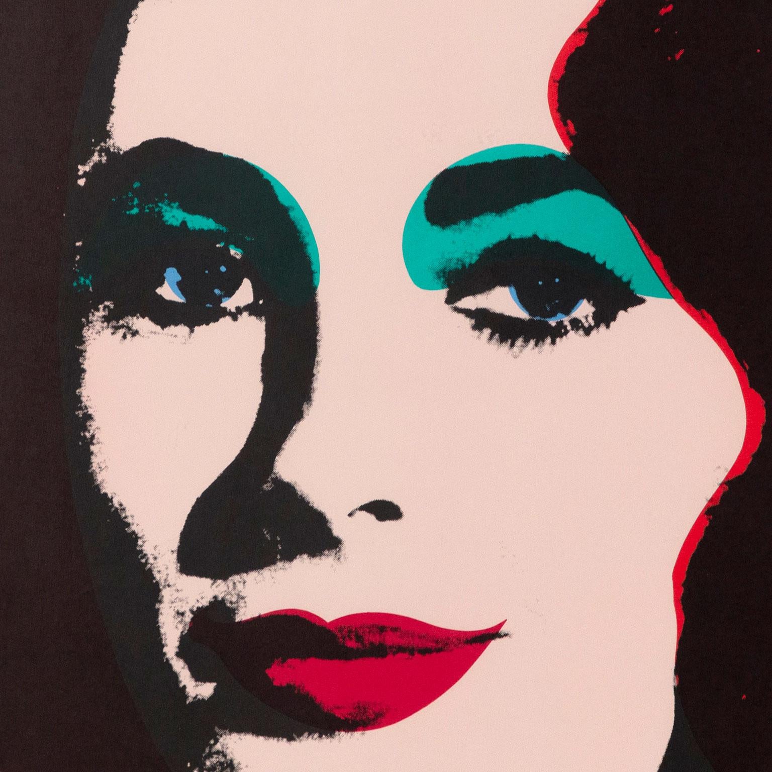Liz - Portrait Print Beige di Andy Warhol