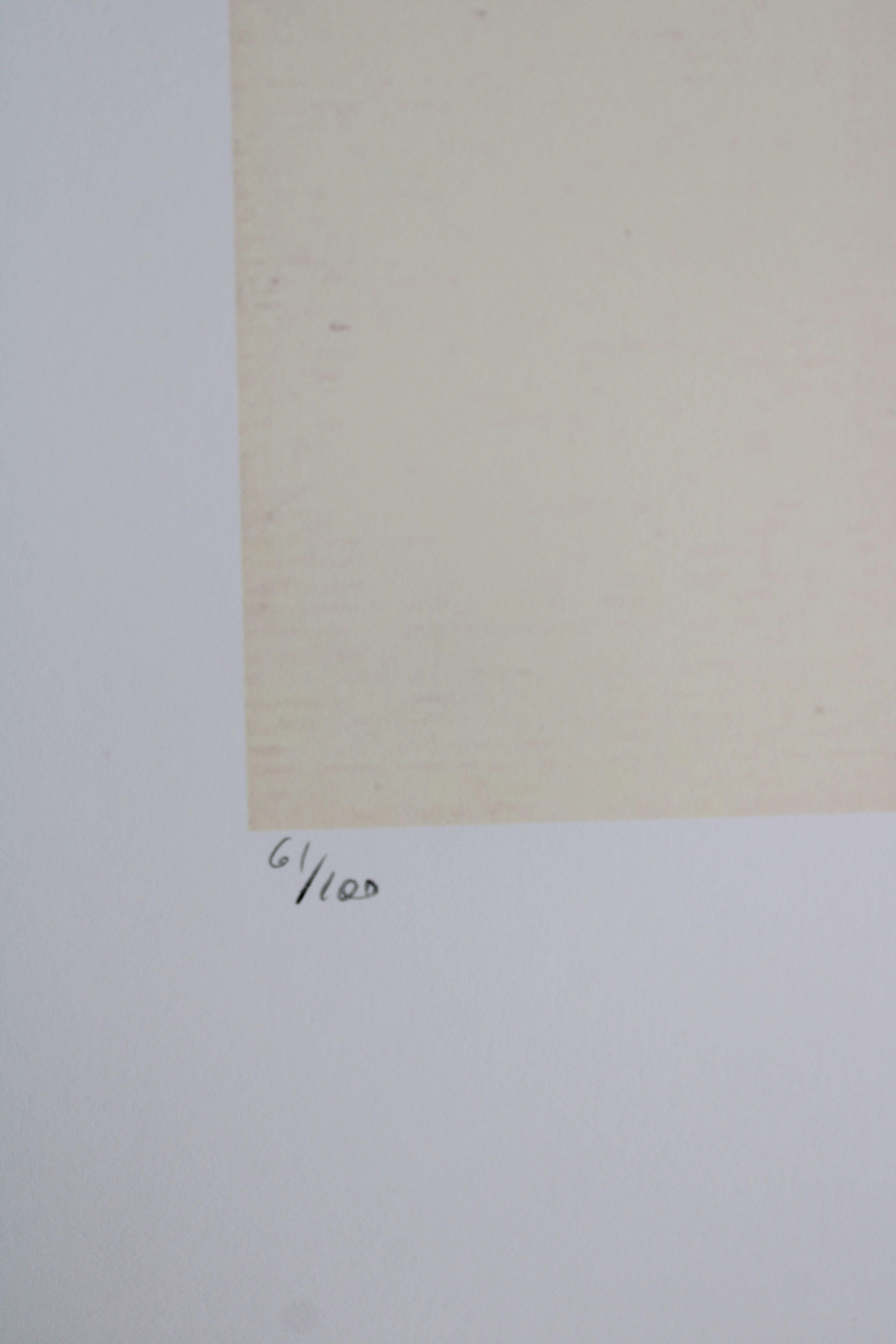 Lunar cat  61/100. Lithography, offset printing, imprint size 44x28, 5 cm 1
