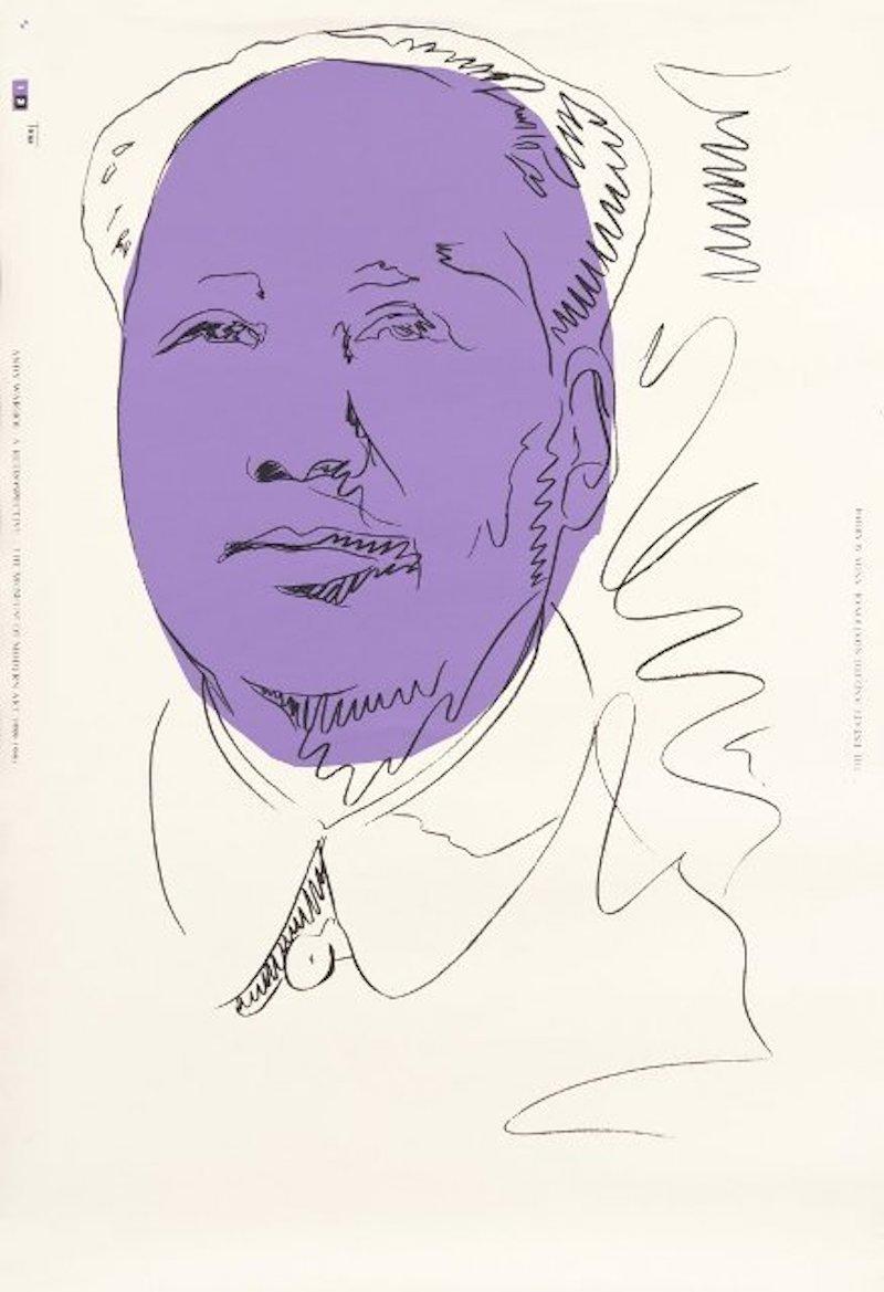 Portrait Print (after) Andy Warhol - Mao, Andy Warhol - Affiche rétrospective du MoMA