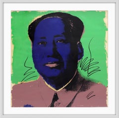 Mao Signed & numbered screenprint FS II.90 - green & blue - Mao Zedong 1972