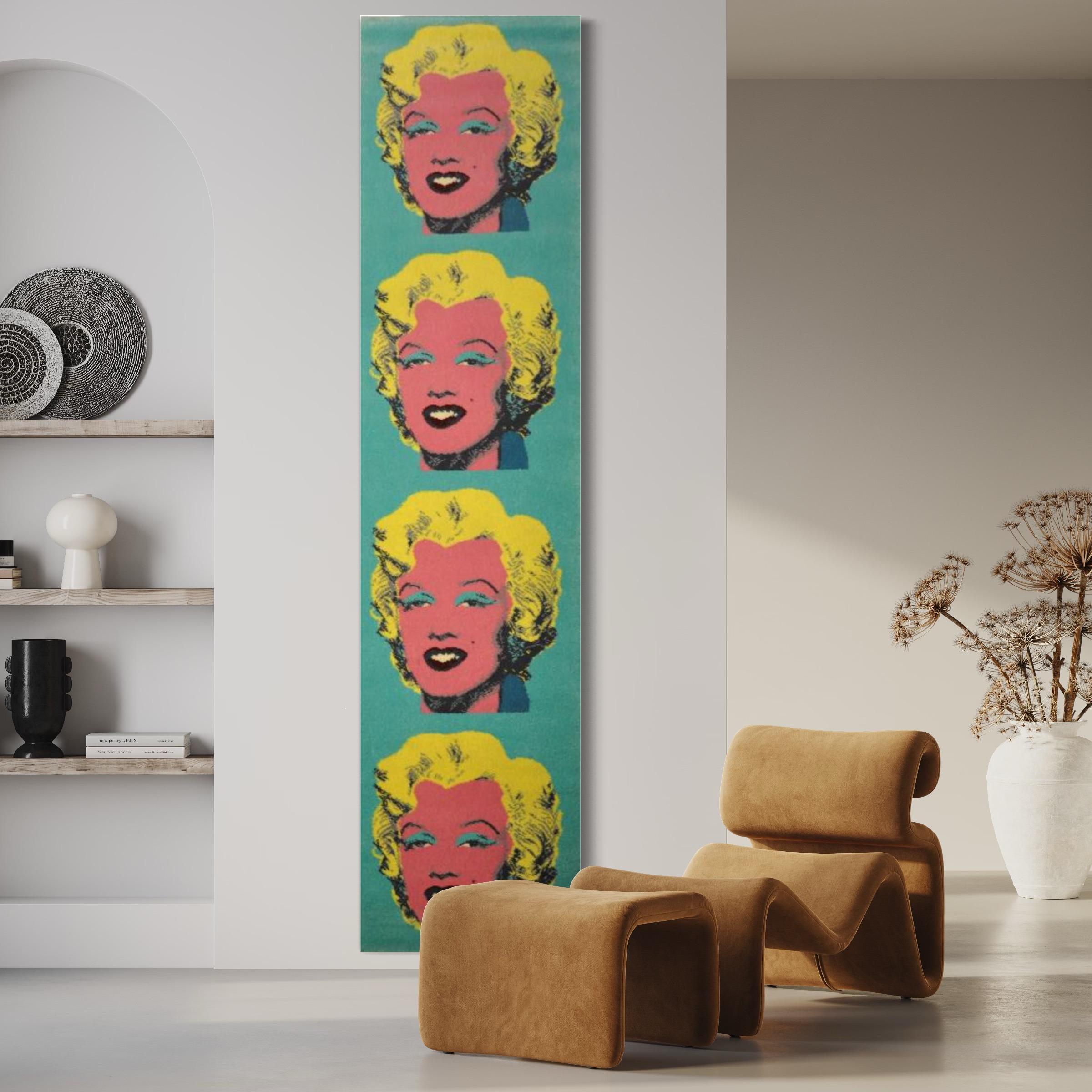 Andy Warhol
Marilyn in Blue, 1964/1997
Hand woven tapestry
Woven signature, publisher's label on verso
340 x 80 cm
Published by Ege Axminster, Denmark

Certificate of authenticity on label
Edition of 20
In excellent condition 
The artwork is offered
