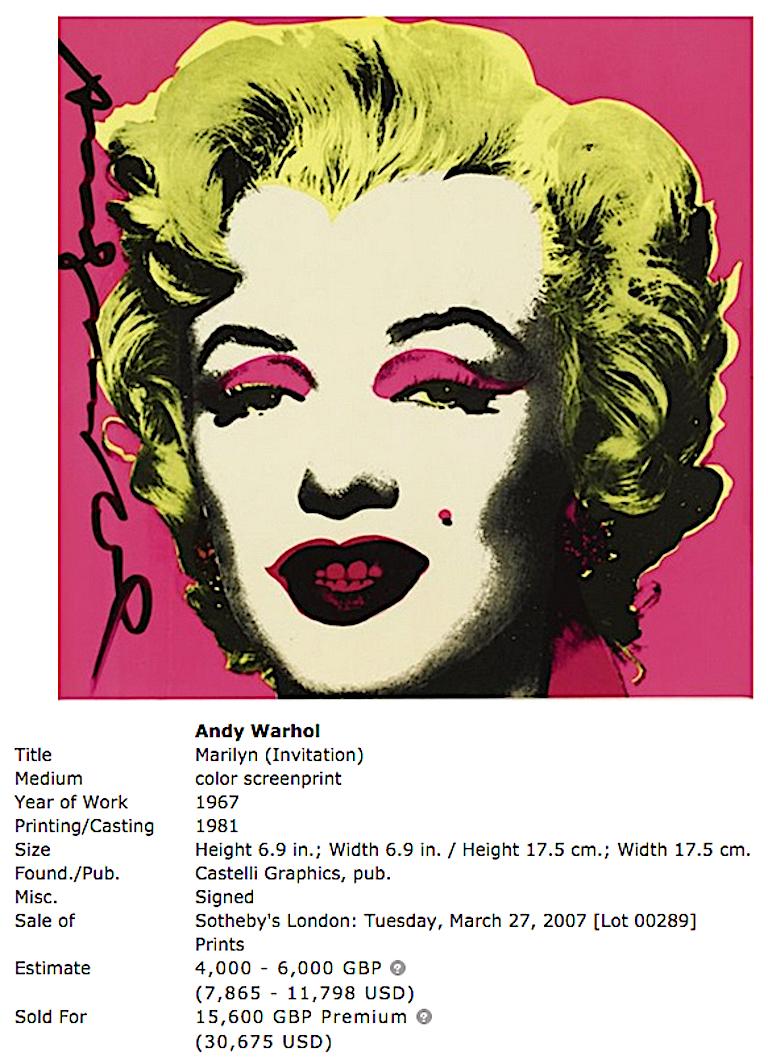 Marilyn Monroe - Pop Art Print by Andy Warhol