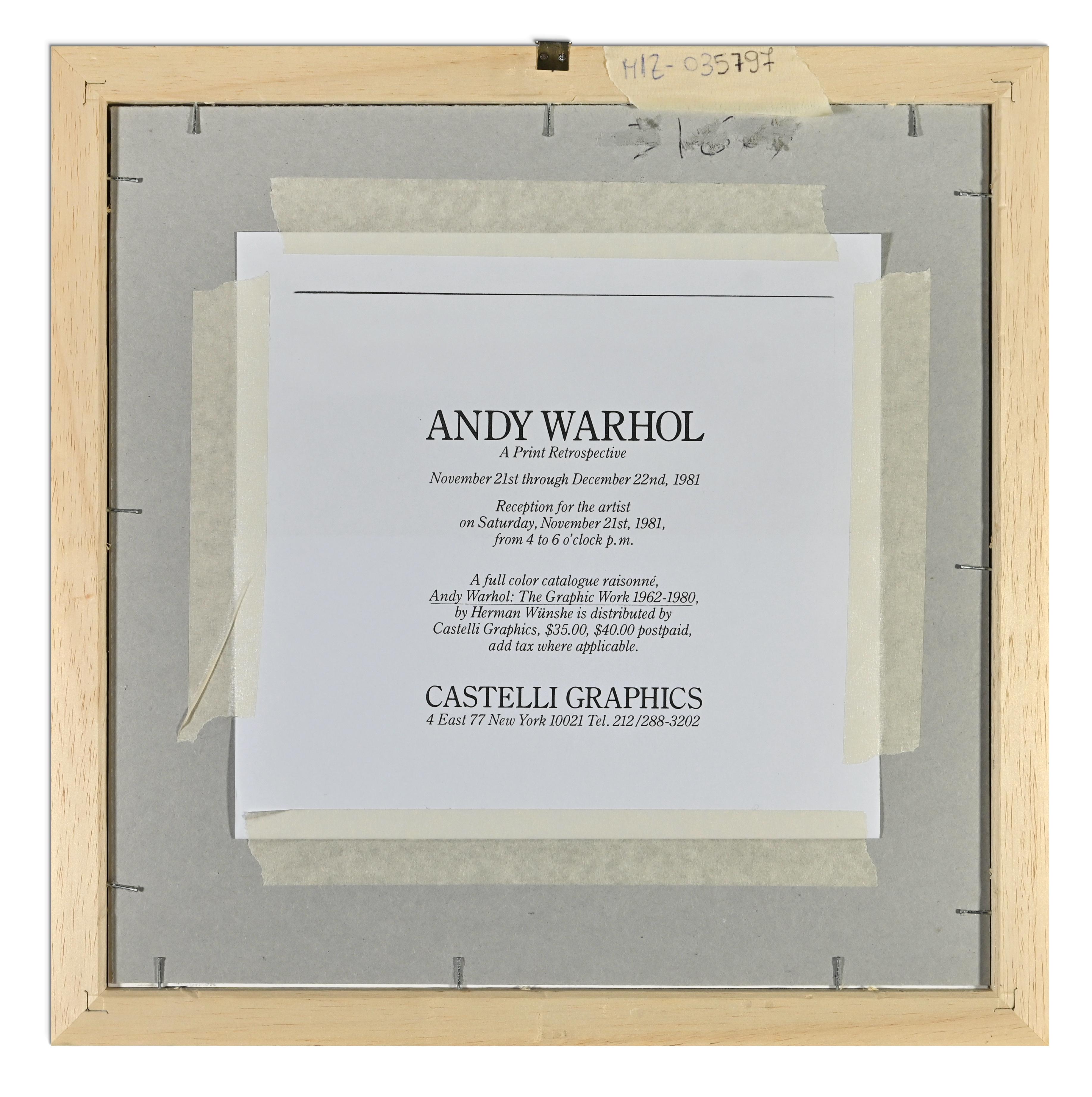 Carte d'invitation Marilyn Monroe - Srigraphie d'aprs Andy Warhol - 1981 2