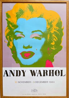 Vintage Andy Warhol, rare lifetime Marilyn Monroe exhibition poster Tokyo Japan