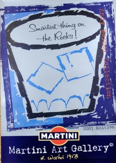 Martini Gallery, original vintage poster on linen