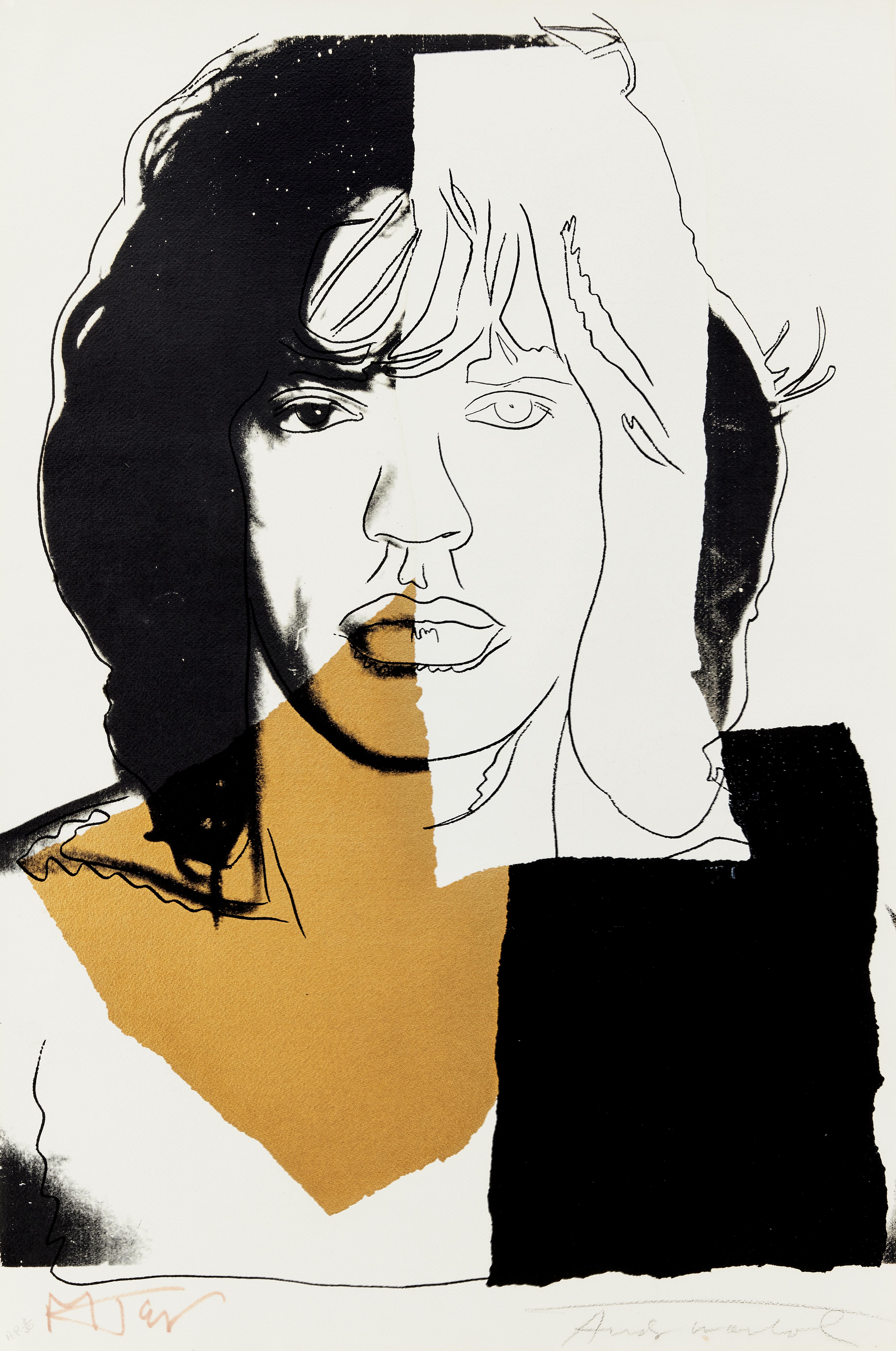 Andy Warhol Portrait Print - Mick Jagger #146
