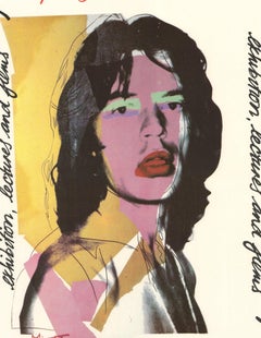 Mick Jagger Exhibition Poster, Offset Print, Andy Warhol, 1974