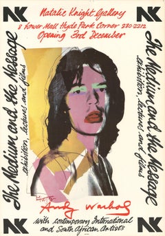 Mick Jagger Exhibition Poster, Offset Print, Andy Warhol, 1974