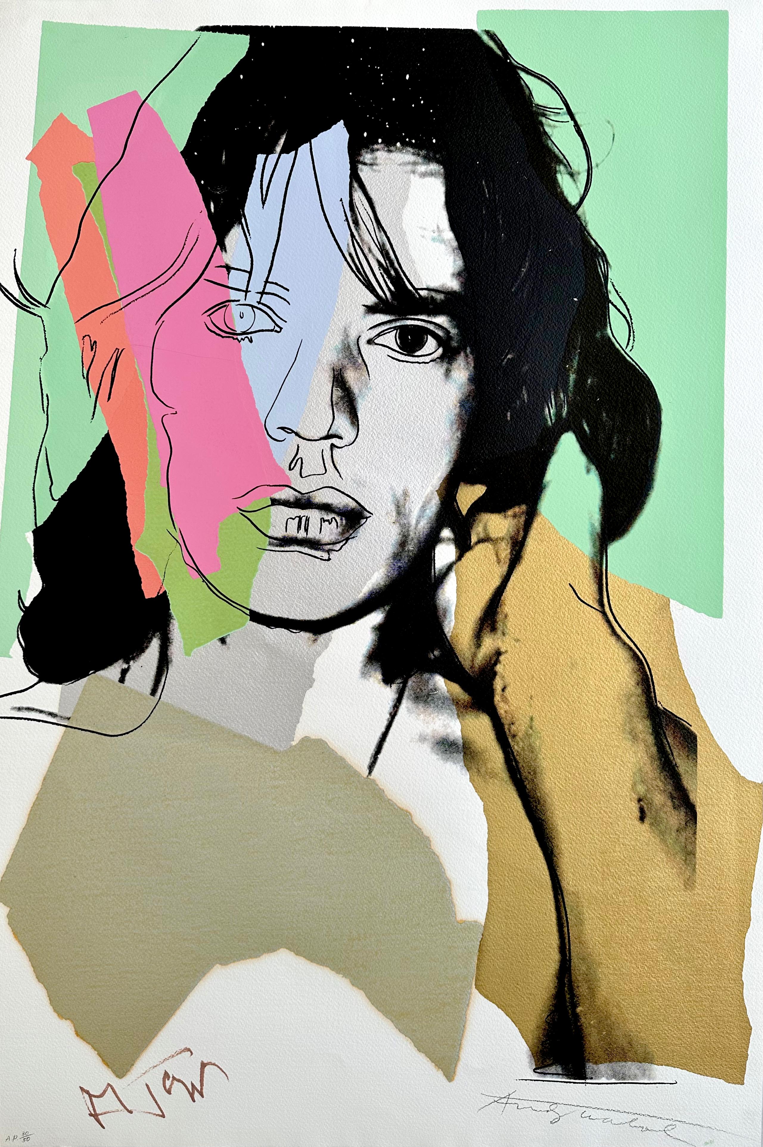 Andy Warhol Portrait Print - Mick Jagger (F&S II 140)