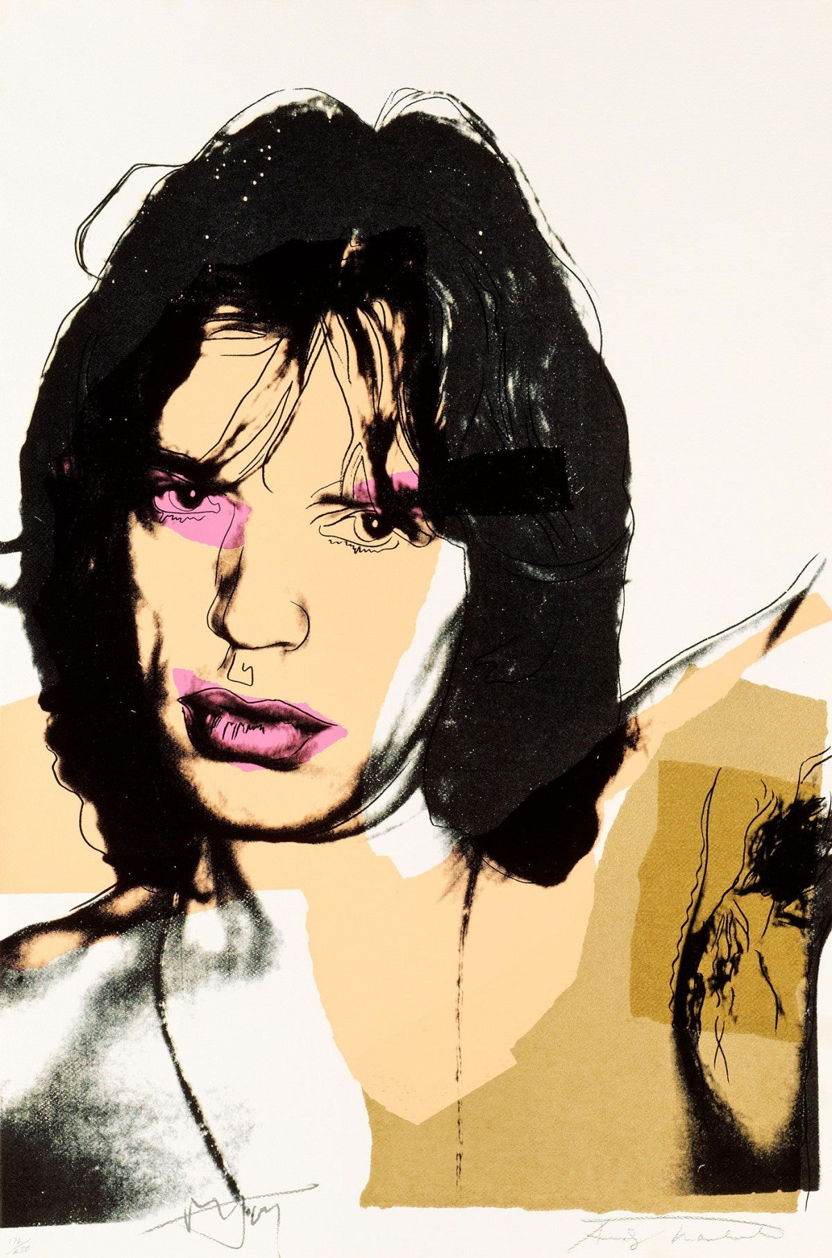 Andy Warhol Portrait Print - Mick Jagger (FS II.141) 