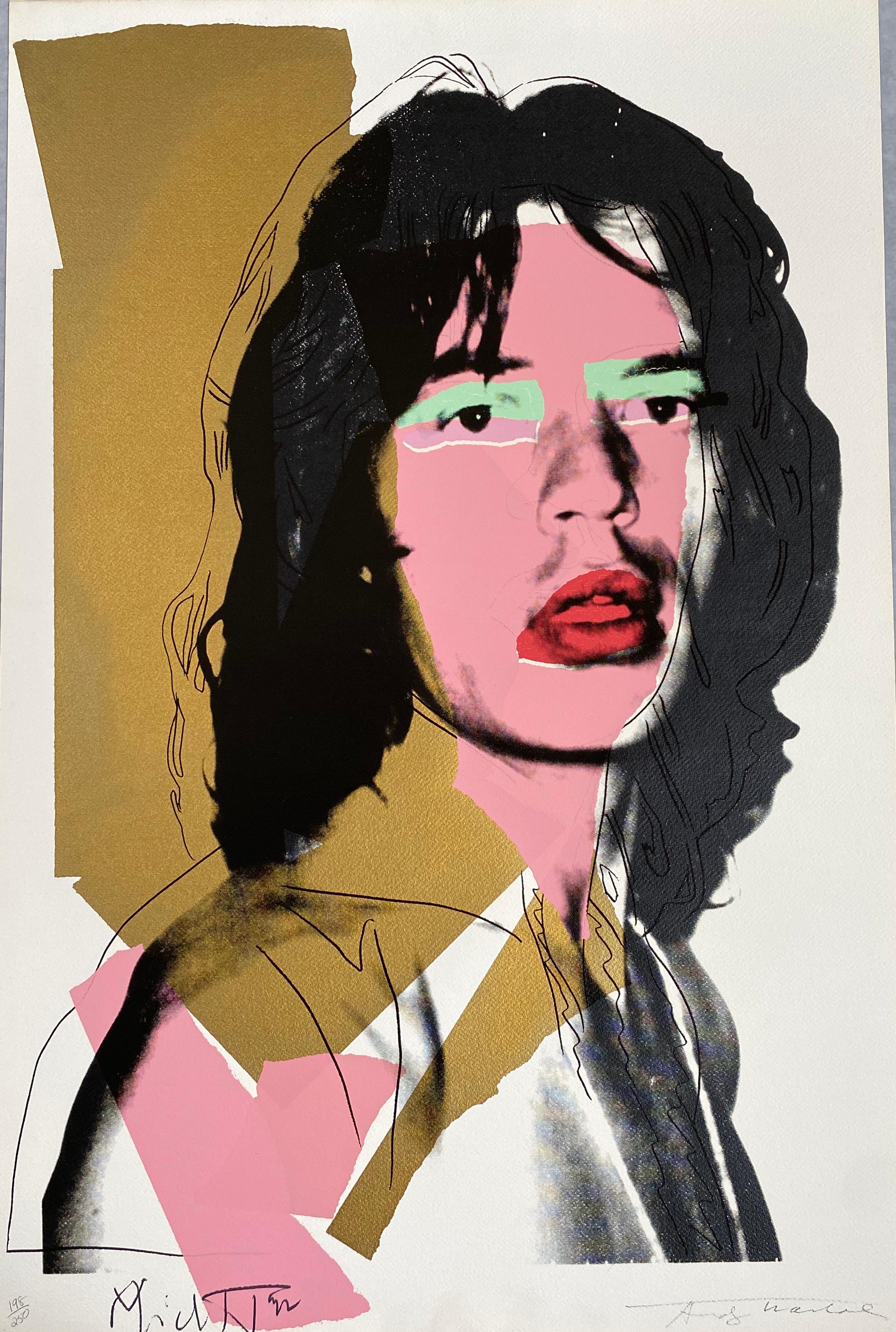 Andy Warhol Portrait Print - Mick Jagger F&S II.143