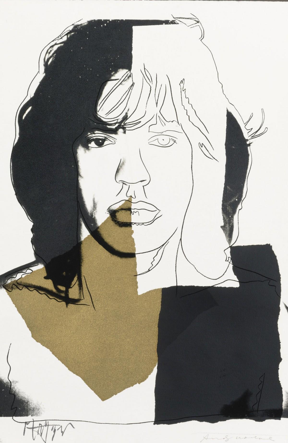 Andy Warhol Portrait Print - Mick Jagger (FS II.146)