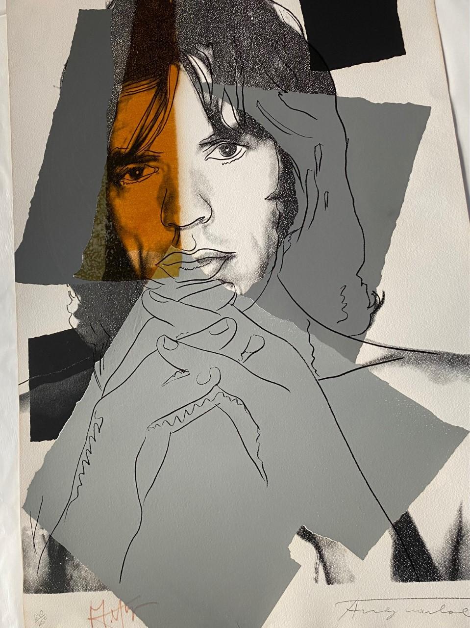 Hand signed by both Andy Warhol and Mick Jagger. Numbered 240/250 limited edition screenprint. Printer: Alexander Heinrici, New York. Publisher: Seabird Editions, London, England. Andy Warhol Prints A Catalogue Raisonné Feldman/Schellmann Catalogue