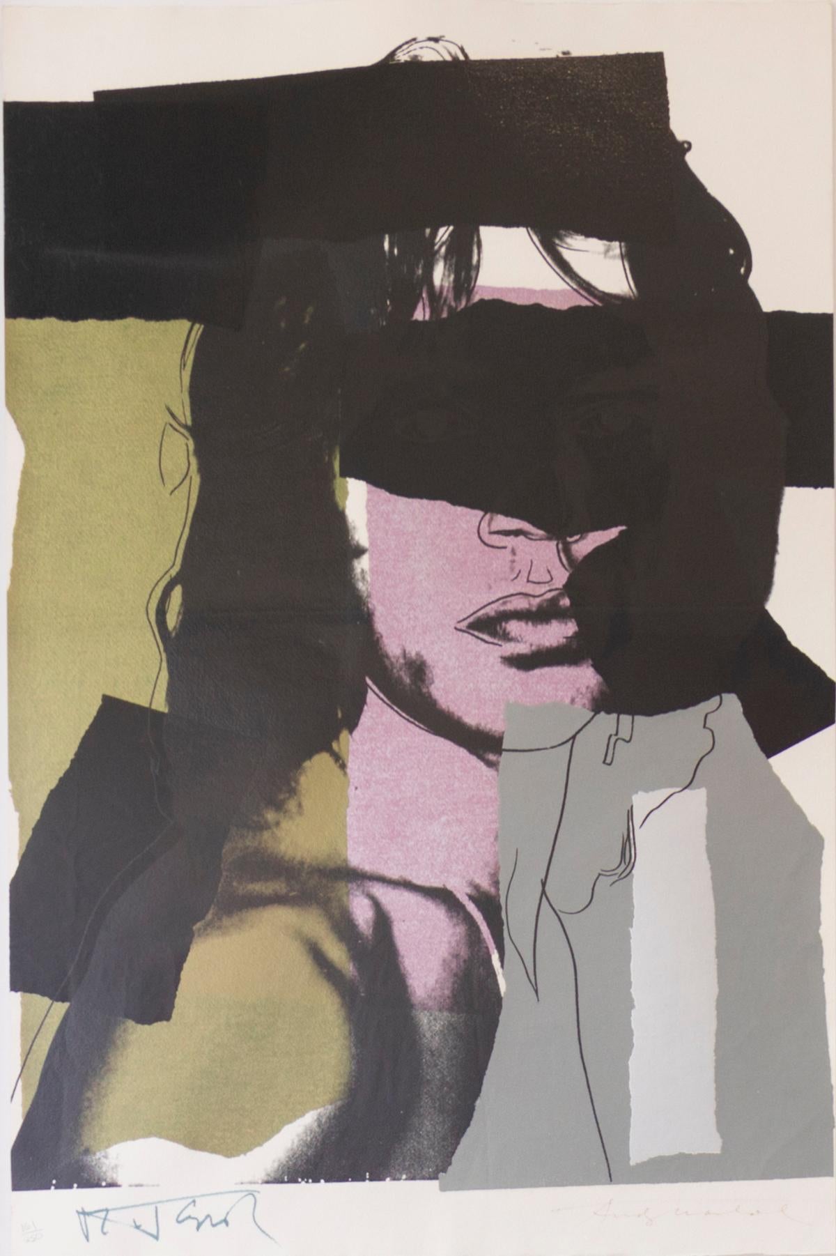Mick Jagger, vert (FS II.145) - Print de Andy Warhol