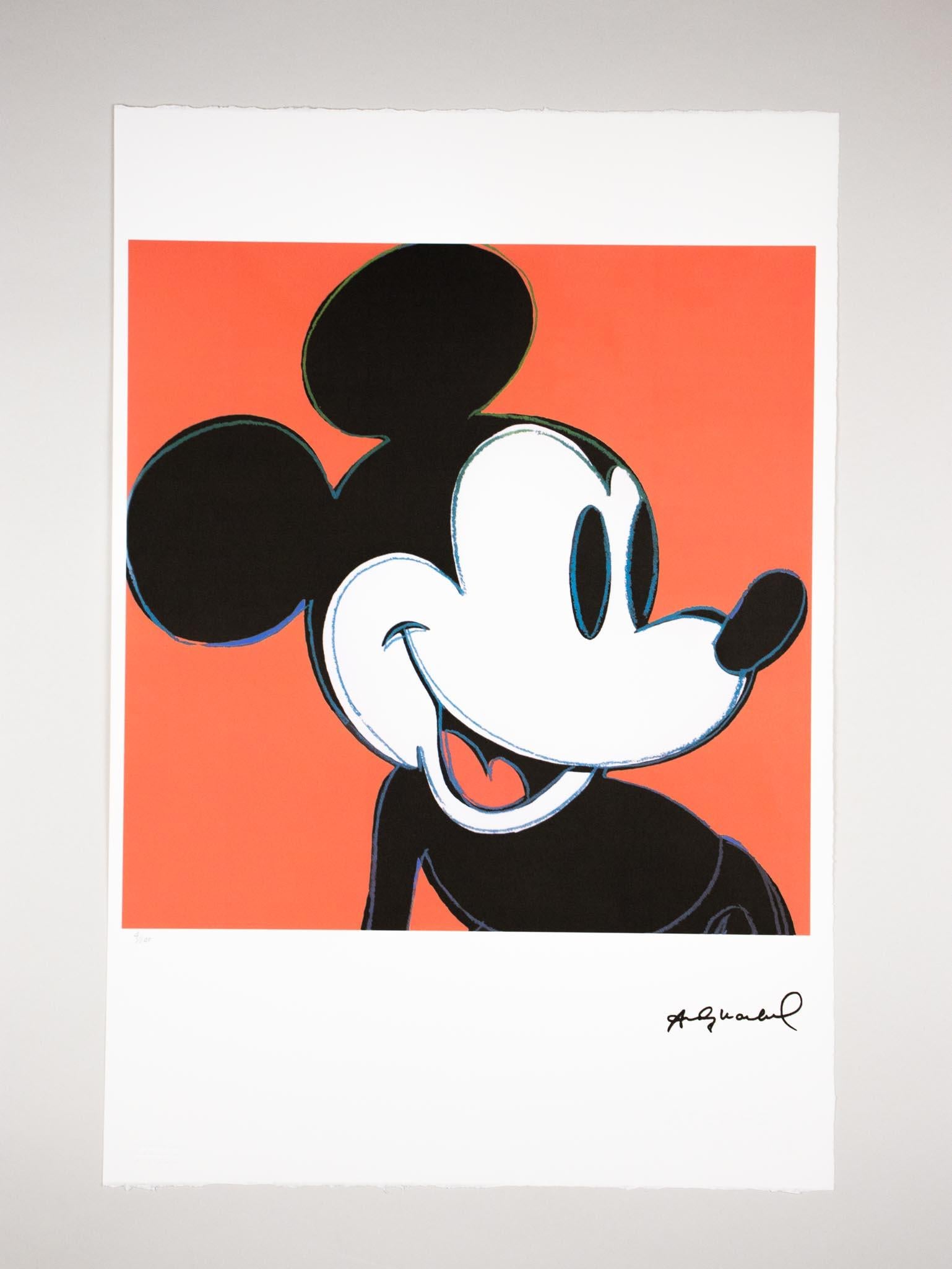 Andy Warhol Portrait Print - Mickey Mouse - 1983 - Original Lithograph - Limited Edition Print - 4/100 pcs.
