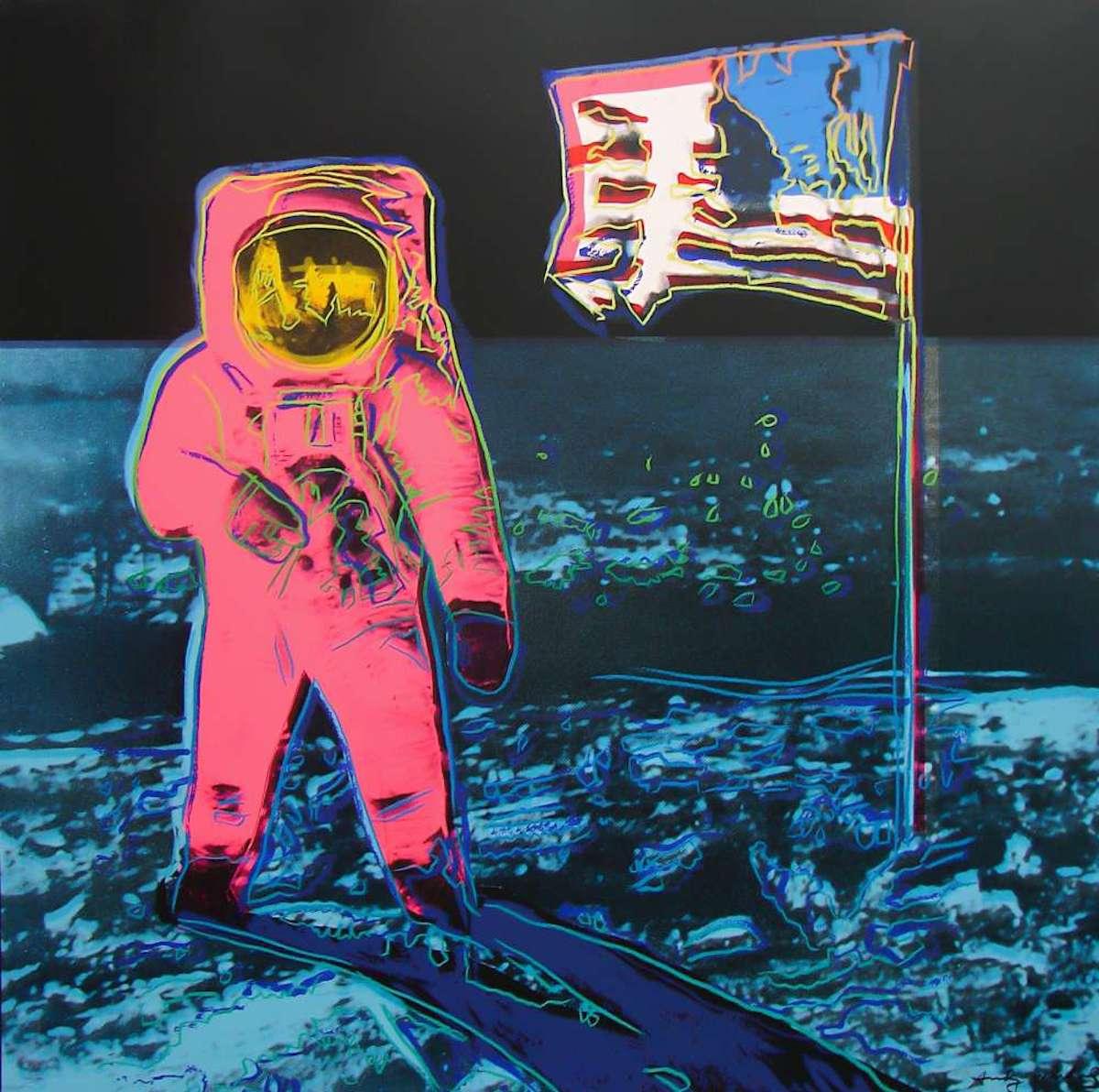 Moonwalk, Blue and Pink (FS II.405) - Print by Andy Warhol