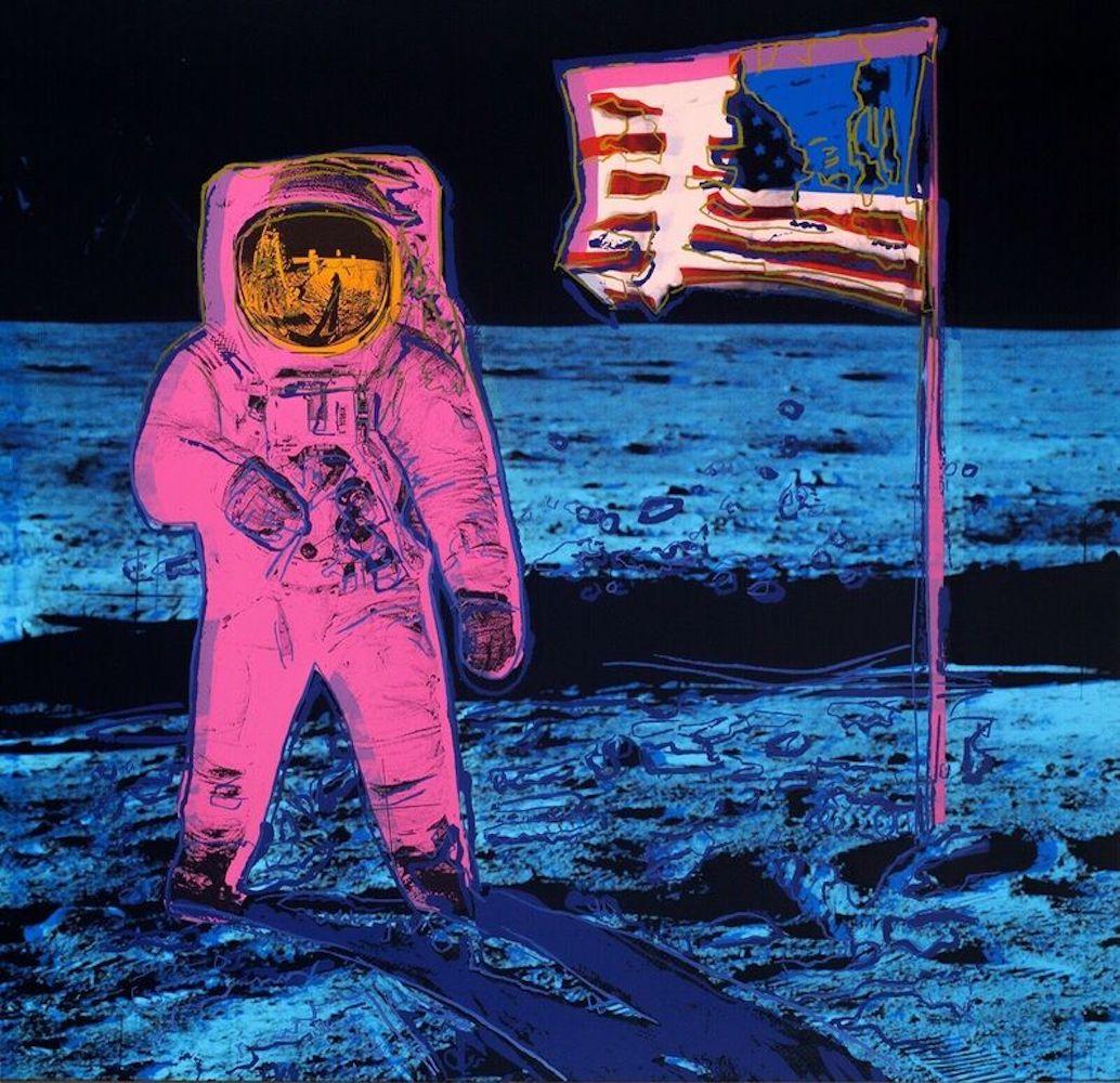 Andy Warhol Landscape Print - Moonwalk, FS II.405 (Pink)