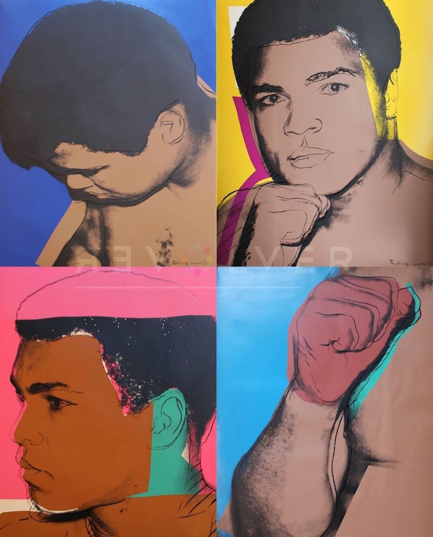 Muhammad Ali, Complete Portfolio (FS II.179-182) [Signed by Ali and Warhol] - Print by Andy Warhol