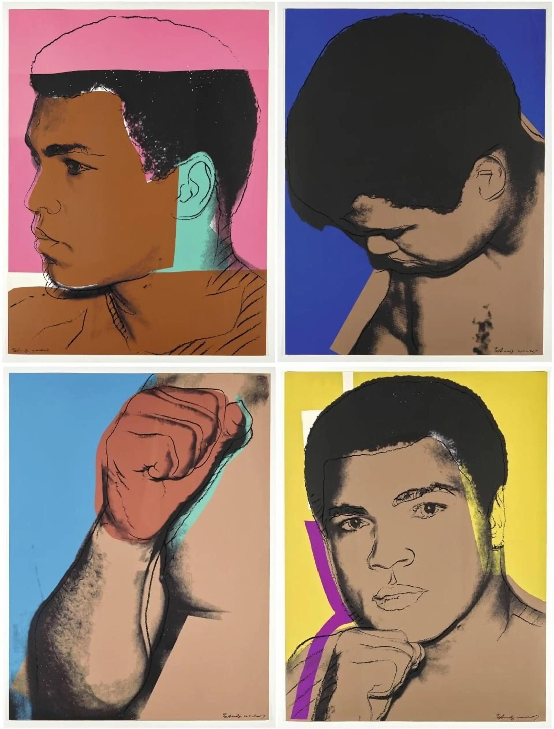Andy Warhol Portrait Print - MUHAMMAD ALI (F. & S. II.179-182)