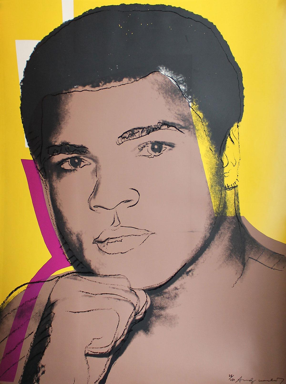 Andy Warhol Portrait Print - Muhammad Ali (FS II.182)
