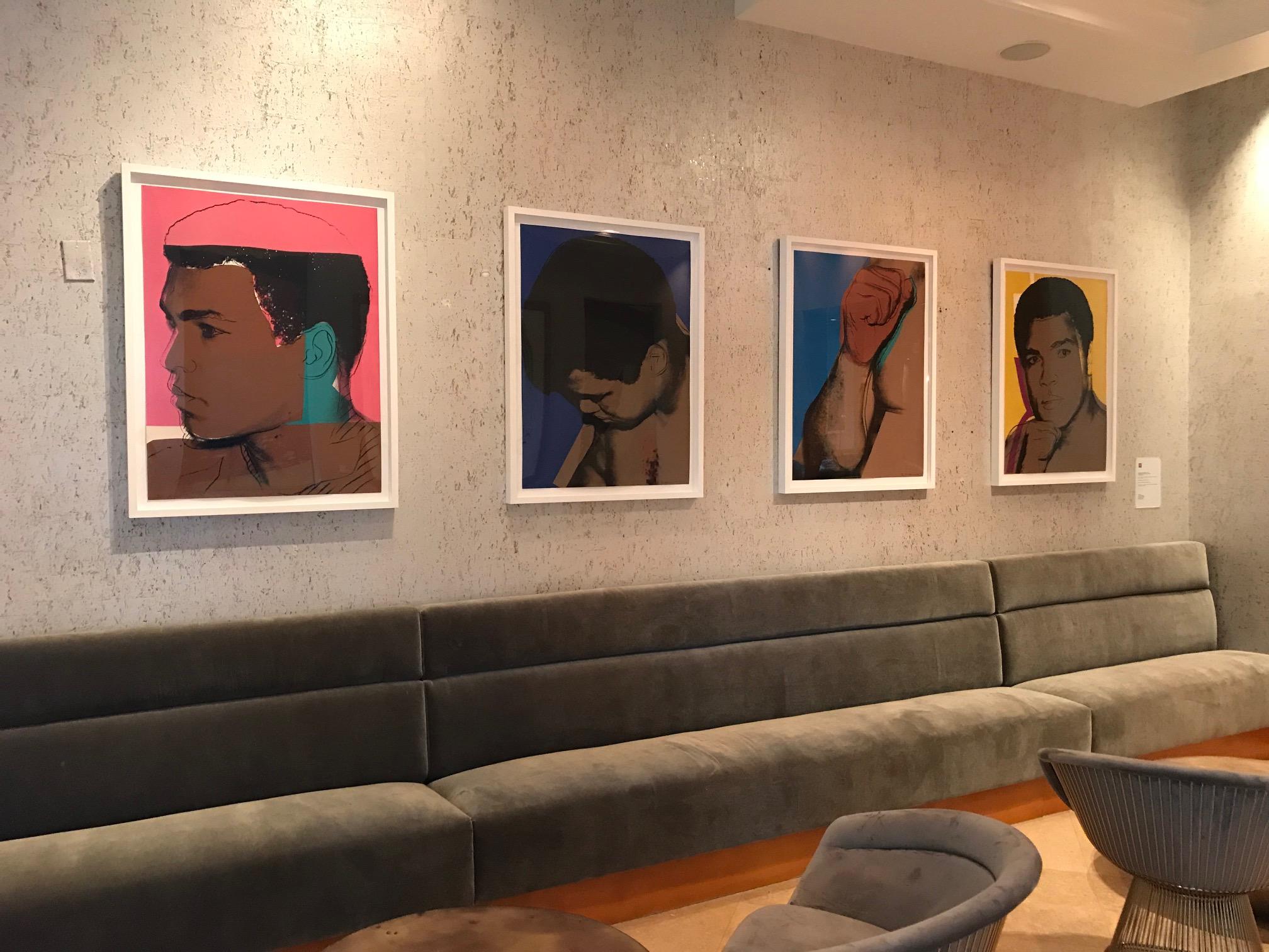 Muhammad Ali portfolio of four pieces F&S II.179-182 - Black Portrait Print by Andy Warhol