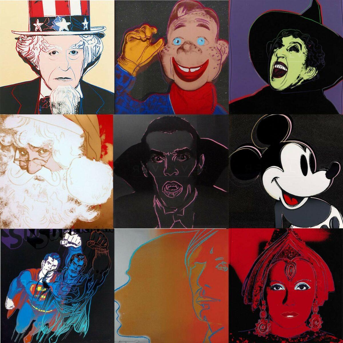 Andy Warhol Portrait Print - Myths Complete Portfolio