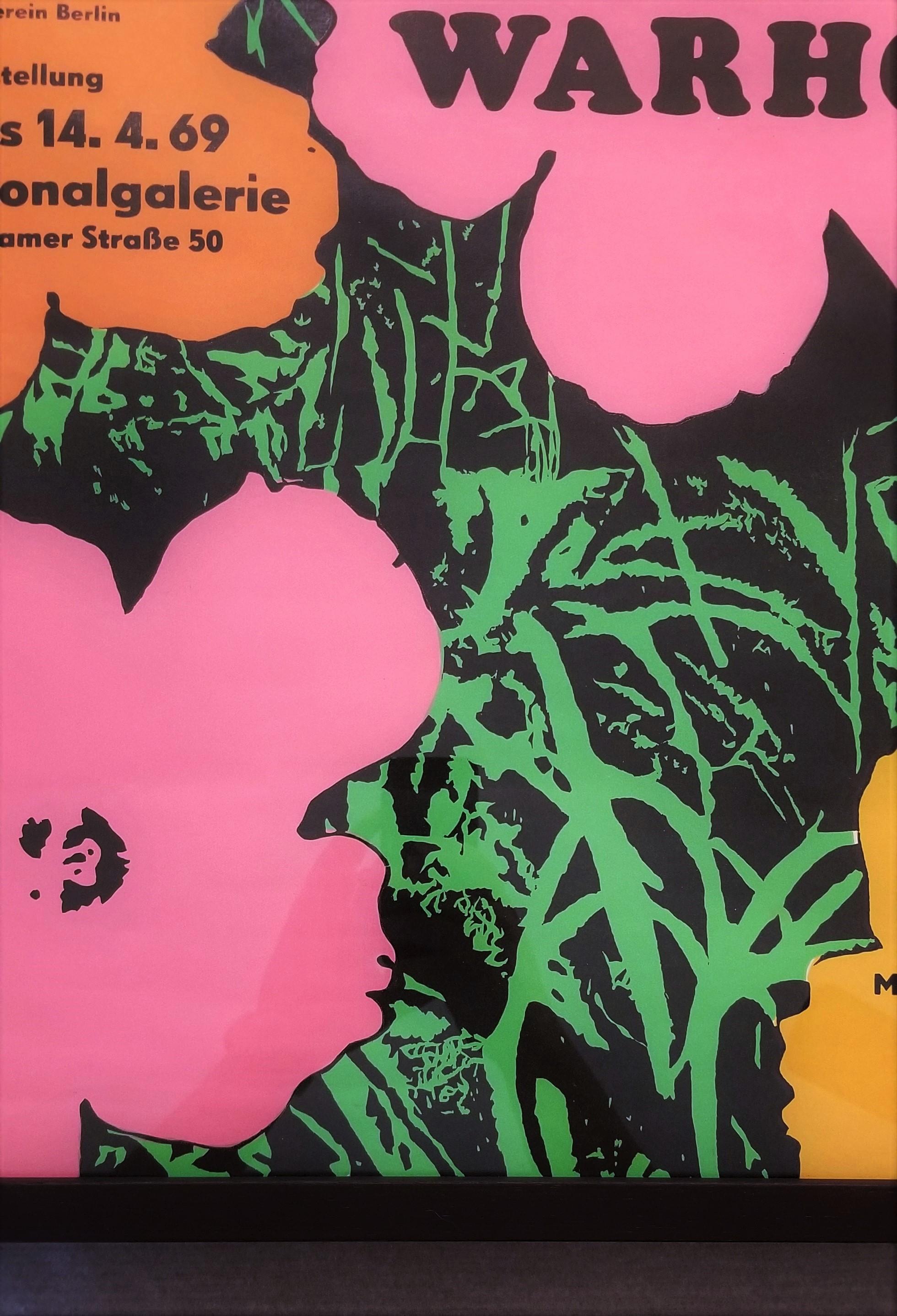Neue Nationalgalerie (Flowers) Poster /// Pop Art Andy Warhol Leo Castelli NY For Sale 9