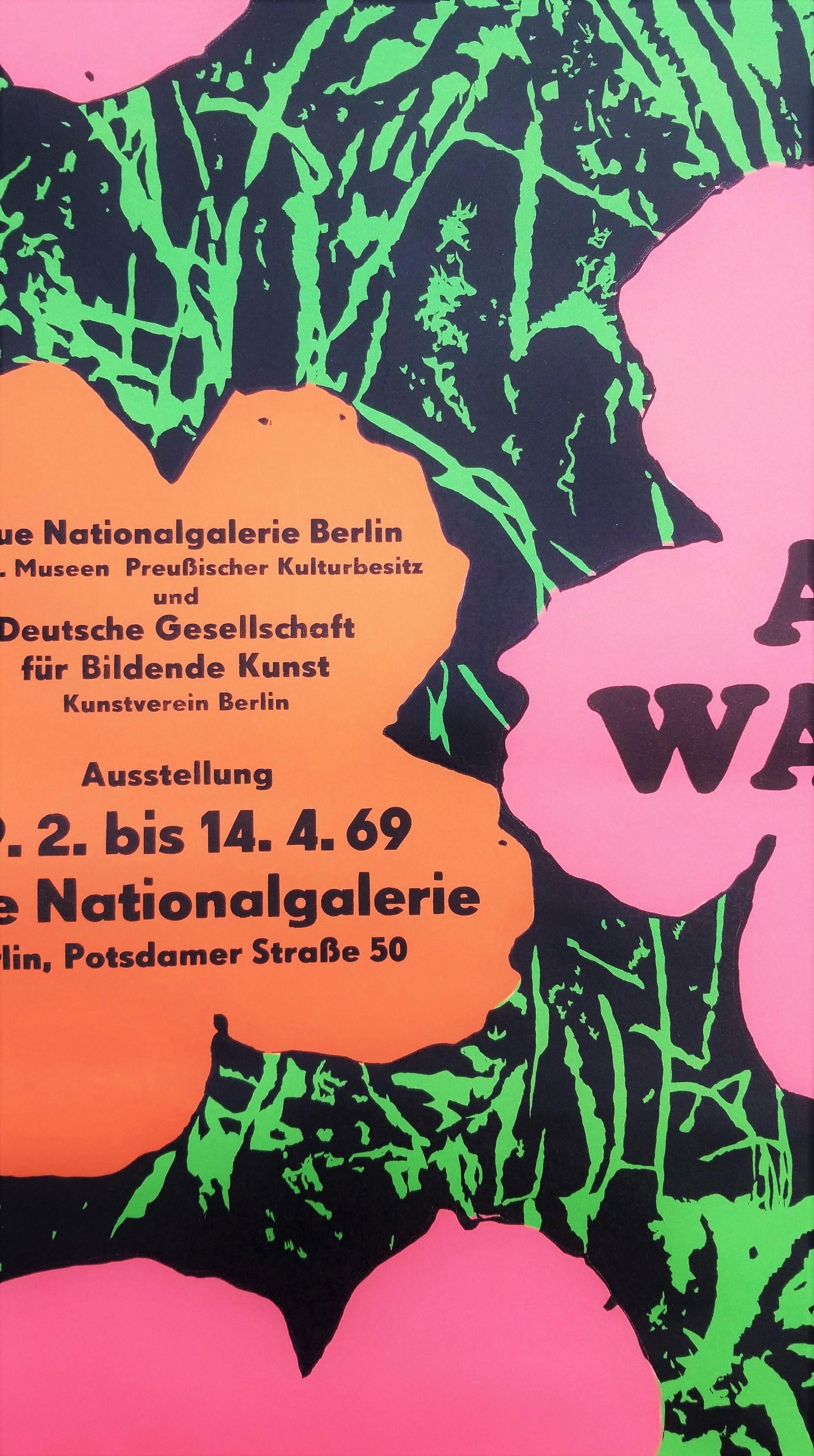 Neue Nationalgalerie (Flowers) Poster /// Pop Art Andy Warhol Leo Castelli NY For Sale 10