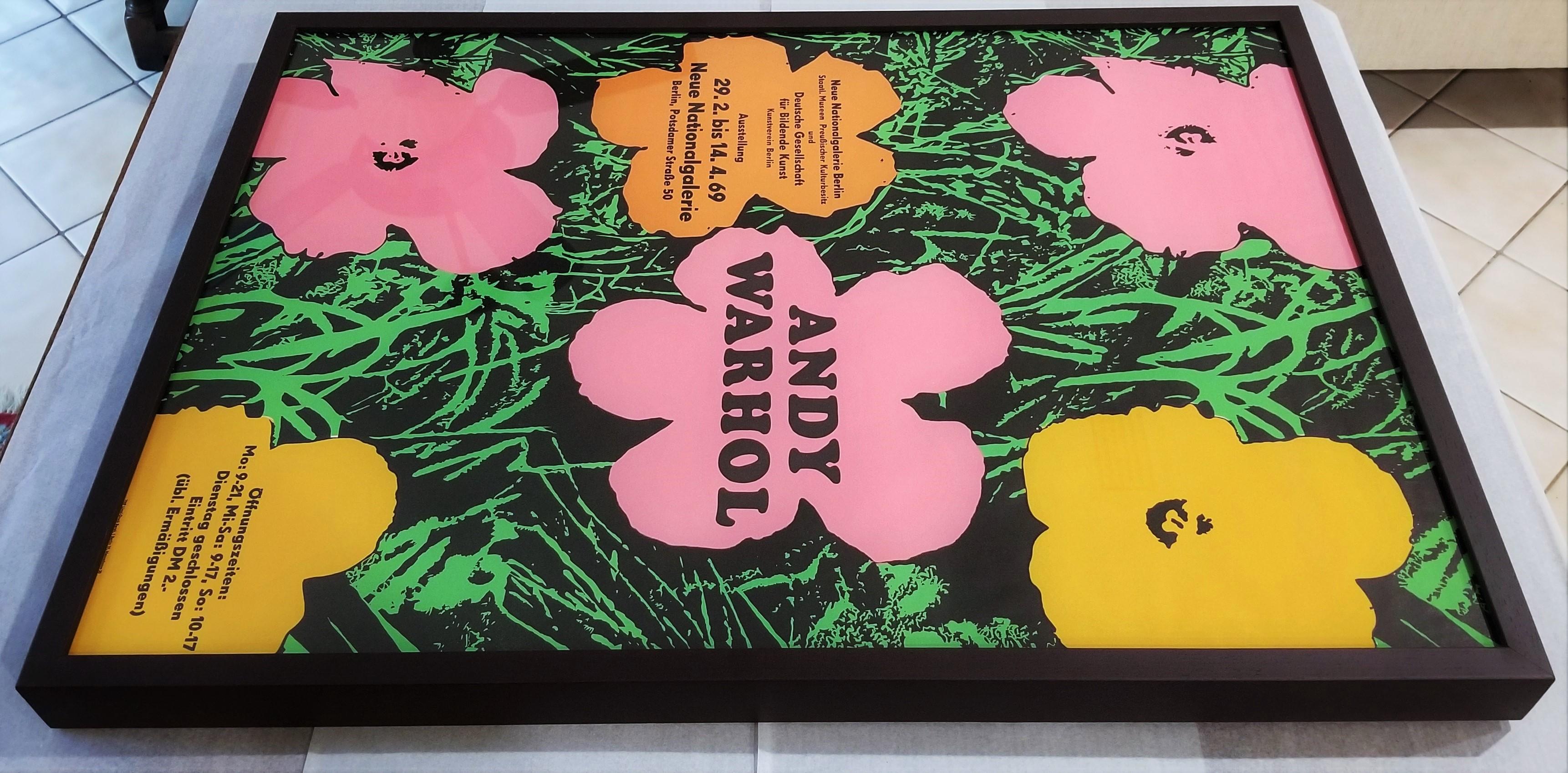 Neue Nationalgalerie (Flowers) Poster /// Pop Art Andy Warhol Leo Castelli NY For Sale 17