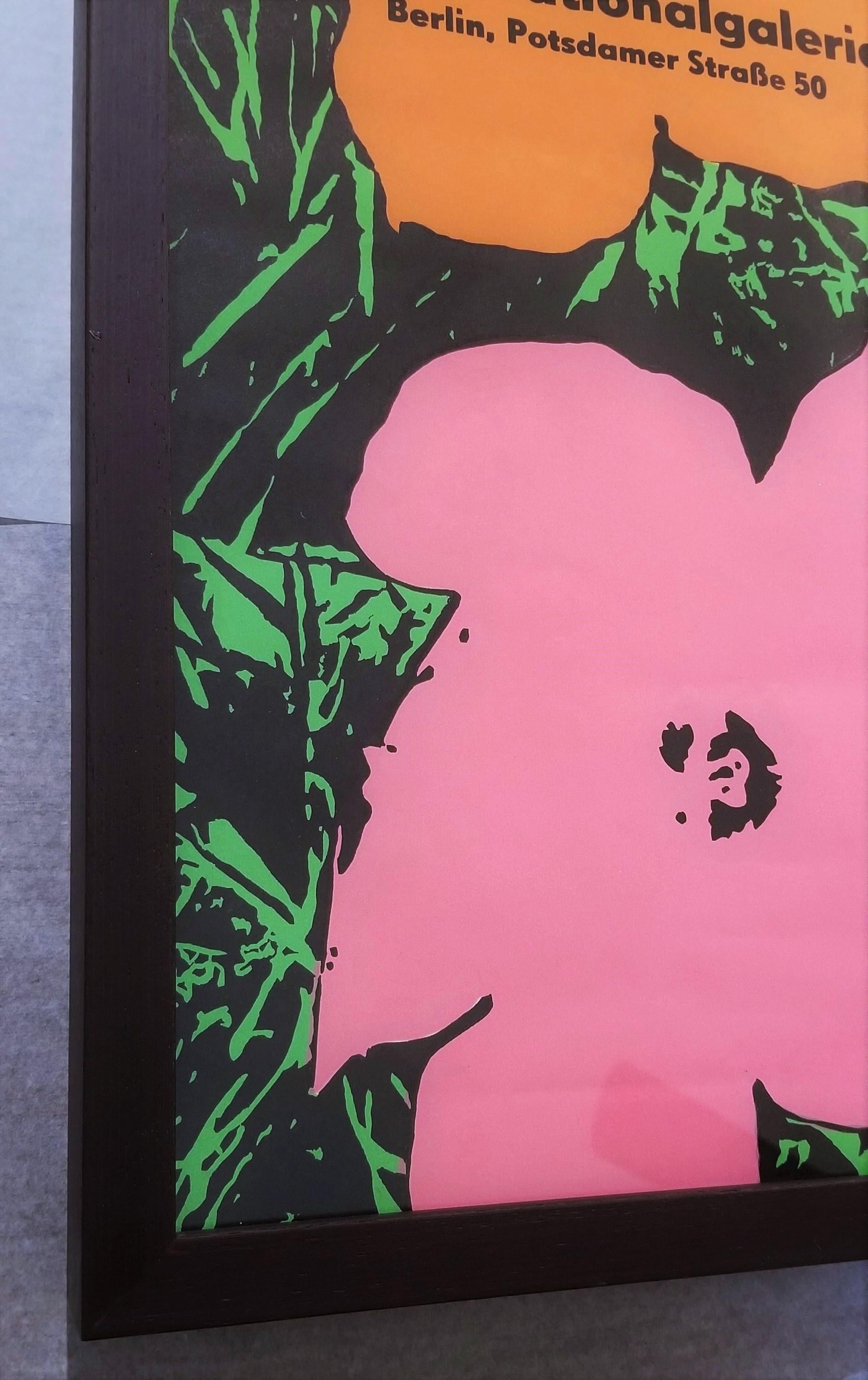 Neue Nationalgalerie (Flowers) Poster /// Pop Art Andy Warhol Leo Castelli NY For Sale 3