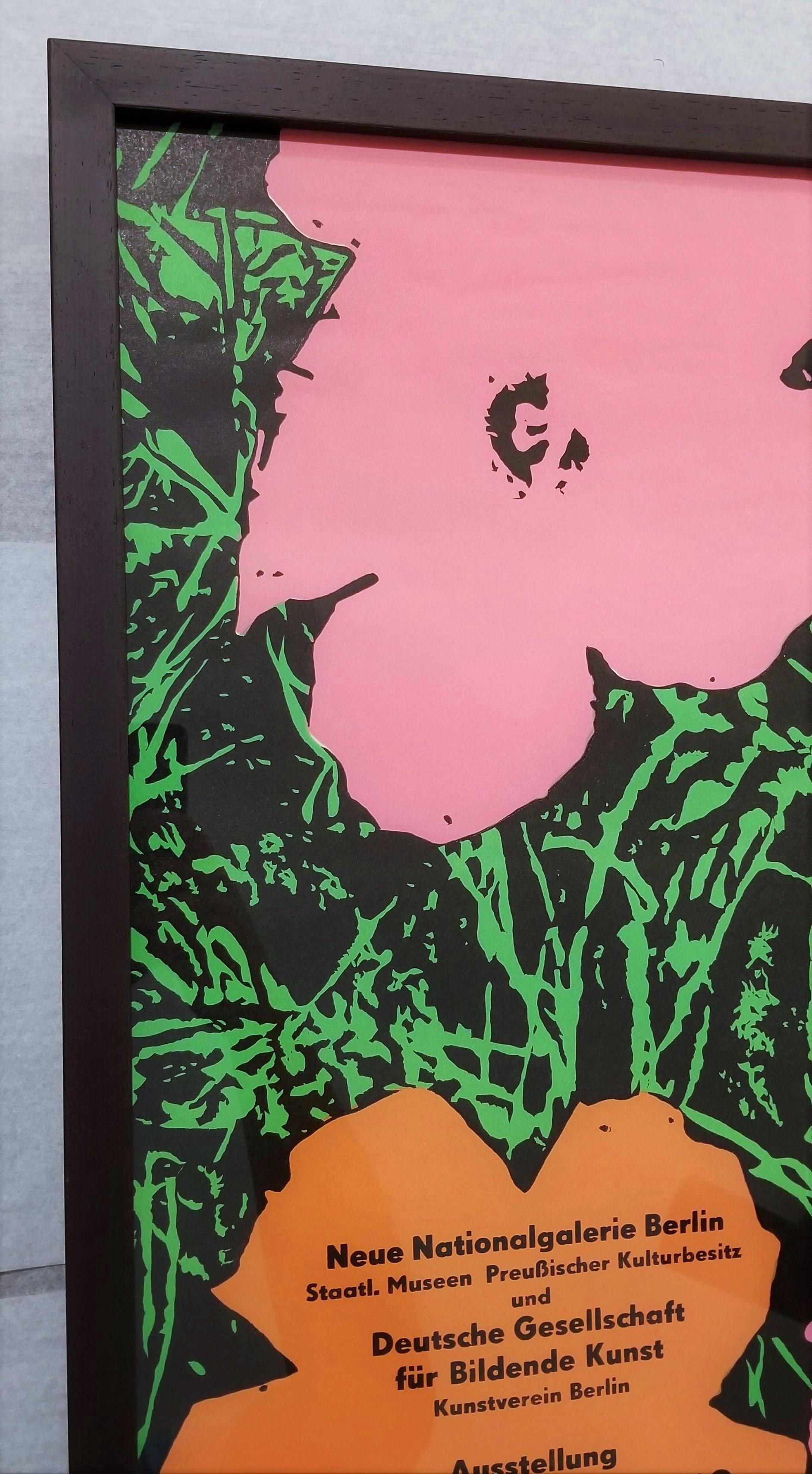 Neue Nationalgalerie (Flowers) Poster /// Pop Art Andy Warhol Leo Castelli NY For Sale 4