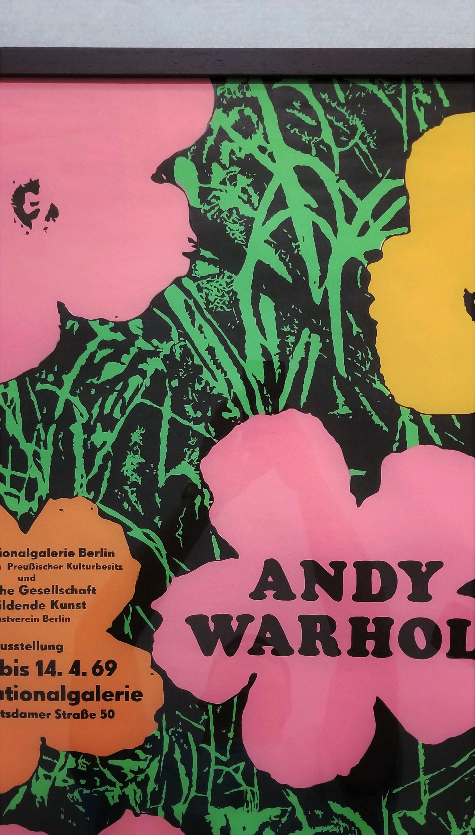 Neue Nationalgalerie (Flowers) Poster /// Pop Art Andy Warhol Leo Castelli NY For Sale 8