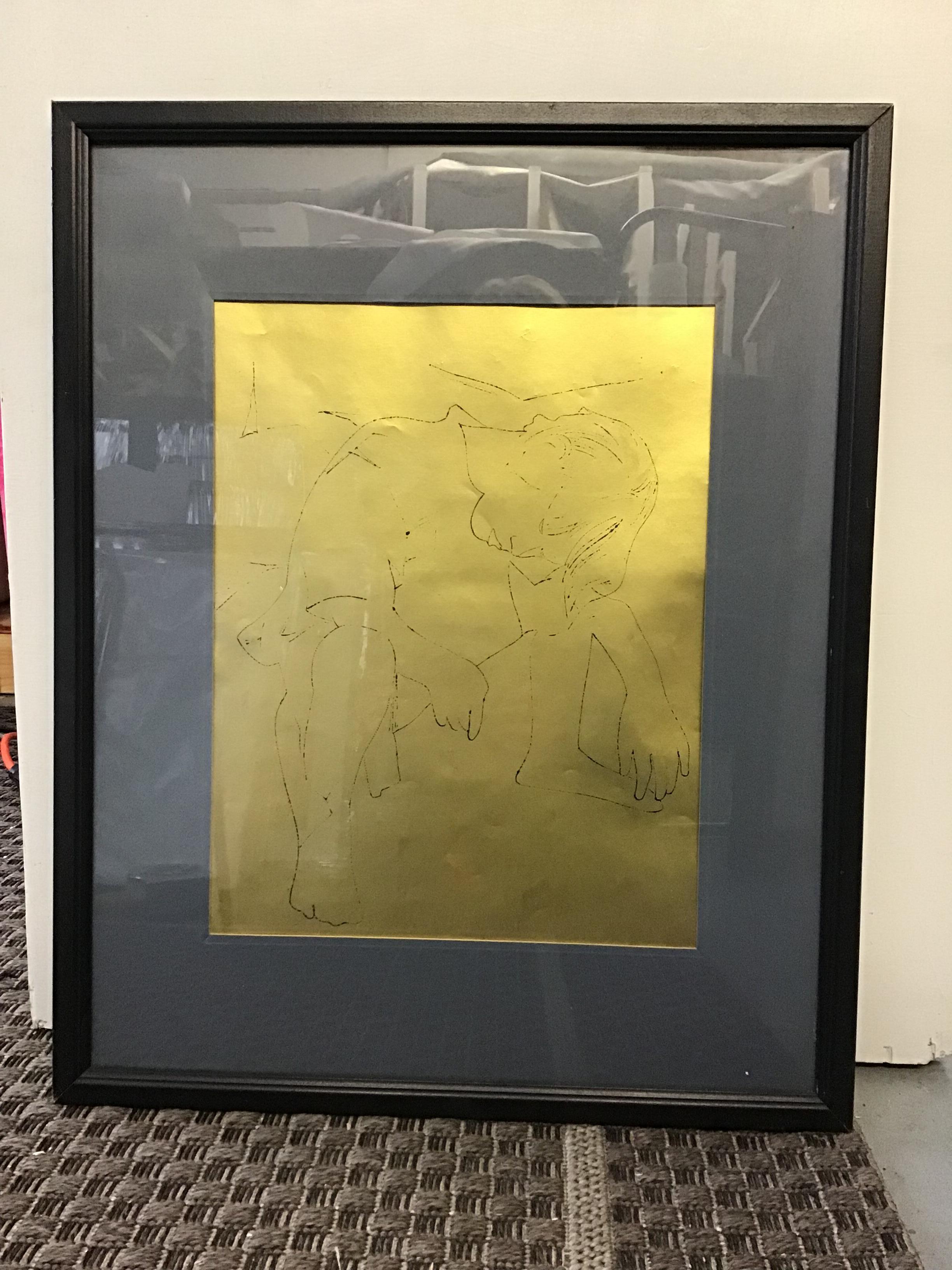 Andy Warhol Figurative Print - One plate from "A Gold Book"