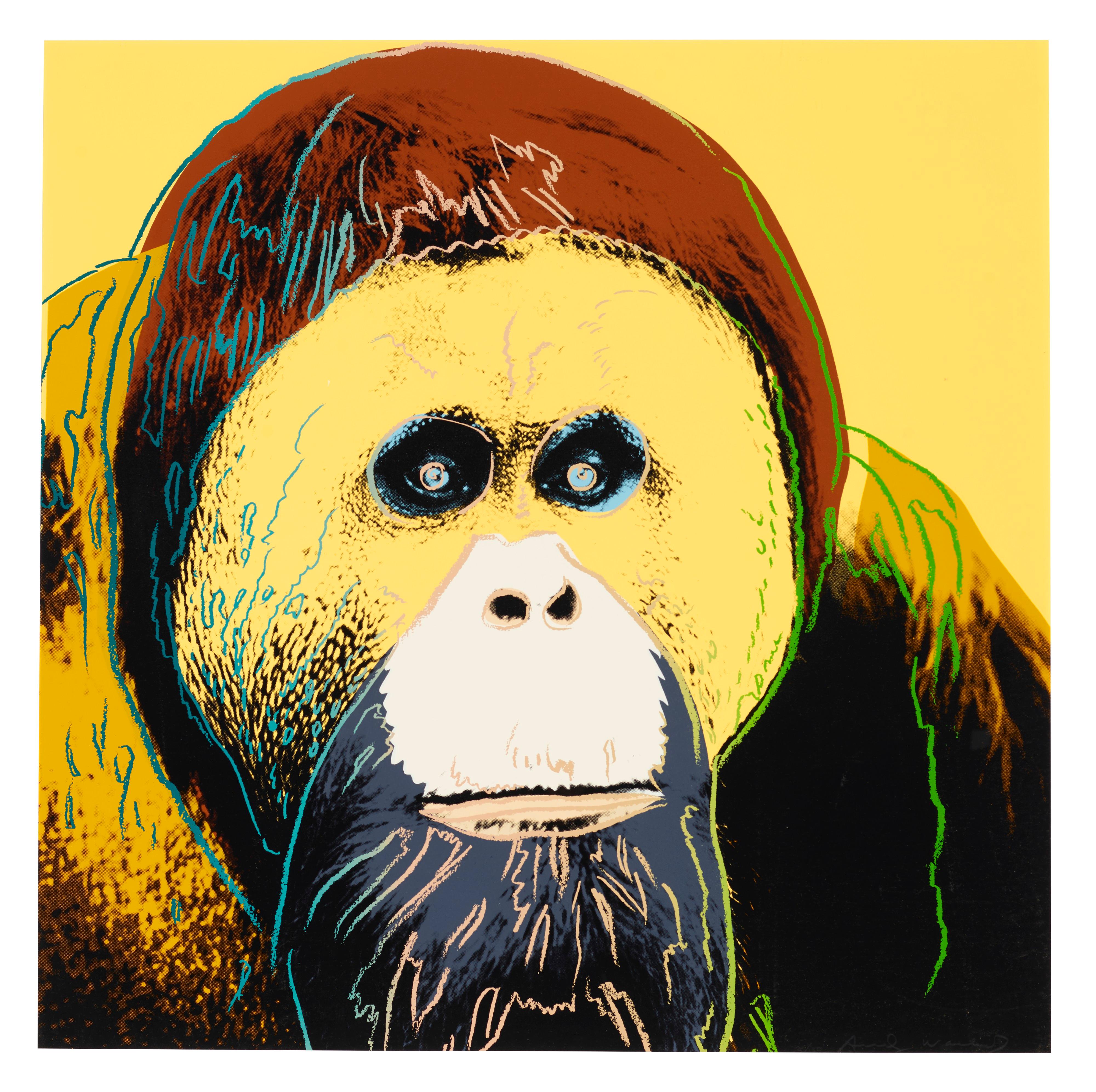 Andy Warhol Portrait Print - Orangutan, Endangered Species F&S II.299