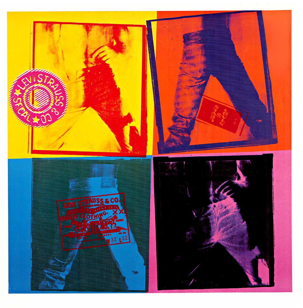 Originale del 1984 di Andy Warhol:  Poster pop art vintage dei Levi's 501 Jeans 1