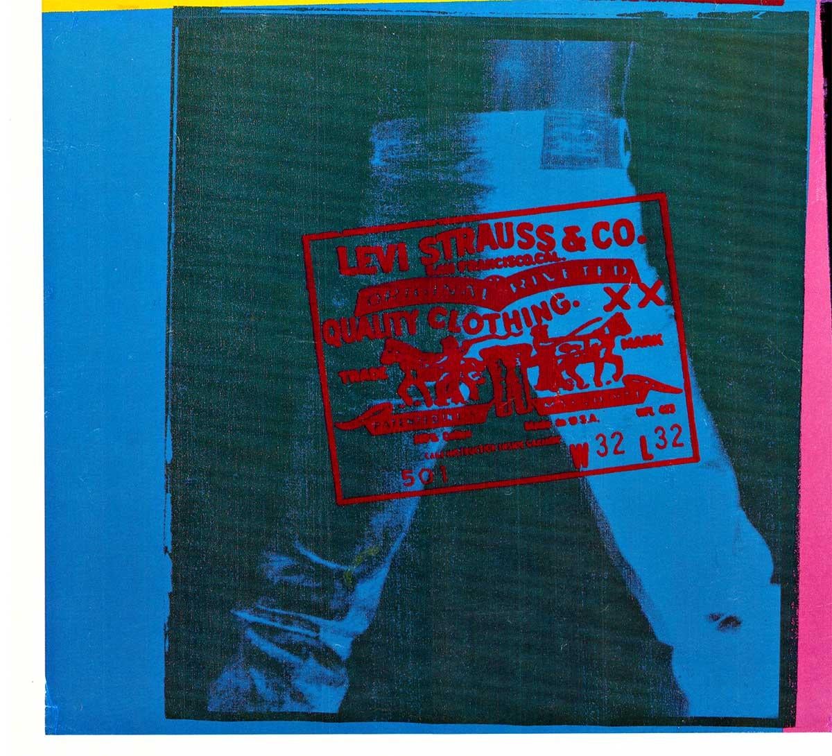 Originale del 1984 di Andy Warhol:  Poster pop art vintage dei Levi's 501 Jeans 5