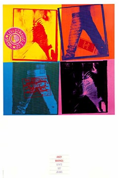 Originale del 1984 di Andy Warhol:  Poster pop art vintage dei Levi's 501 Jeans