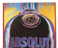 Original Absolut Vodka, Absolut Warhol vintage pop-art liquor poster  linen