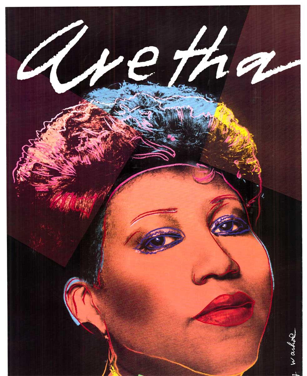 Affiche d'origine de la musique pop art « Aretha » (Franklin) - Pop Art Print par Andy Warhol