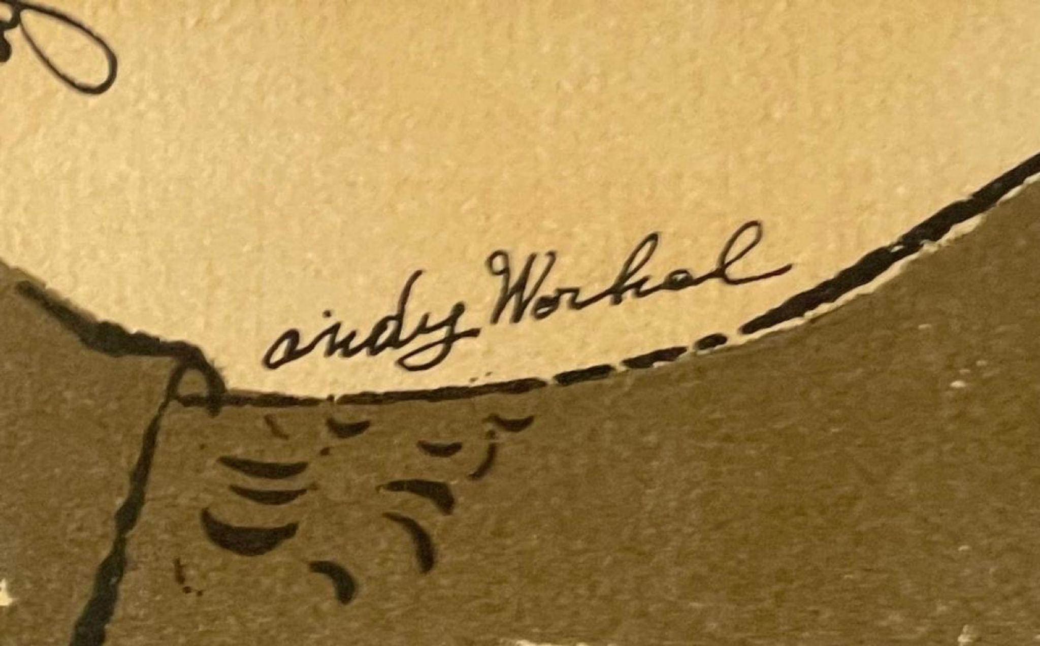 Tarjeta de Navidad original, placa firmada, colección de Herb Nass, abogado de Warhol - Print Arte pop de Andy Warhol