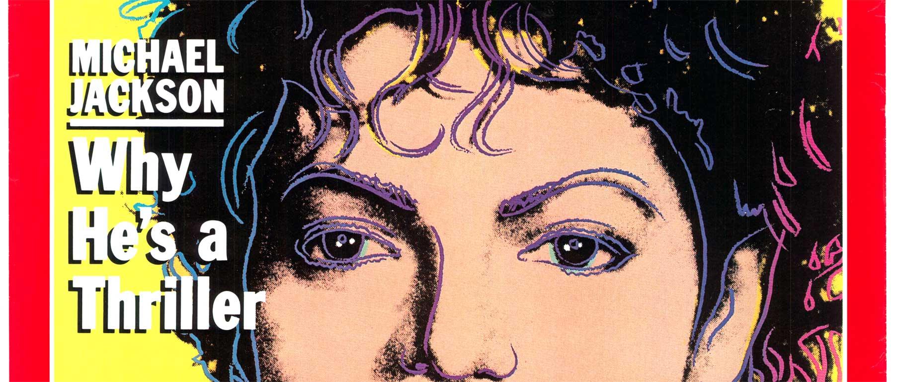 Original Michael Jackson, Time Magazine, Andy Warhol authentic poster  linen For Sale 4