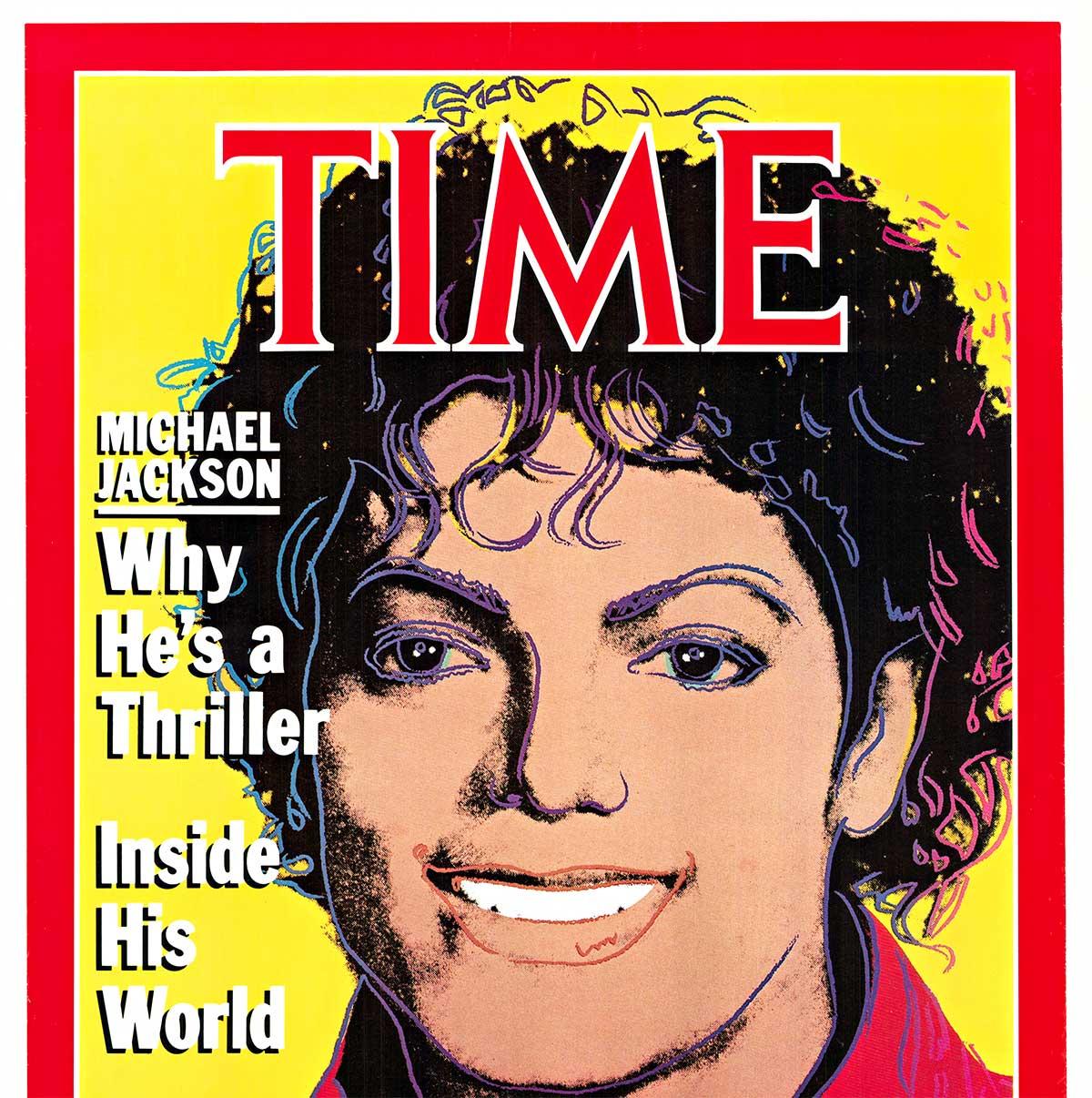 Original Michael Jackson Time pop art vintage poster - Print by Andy Warhol