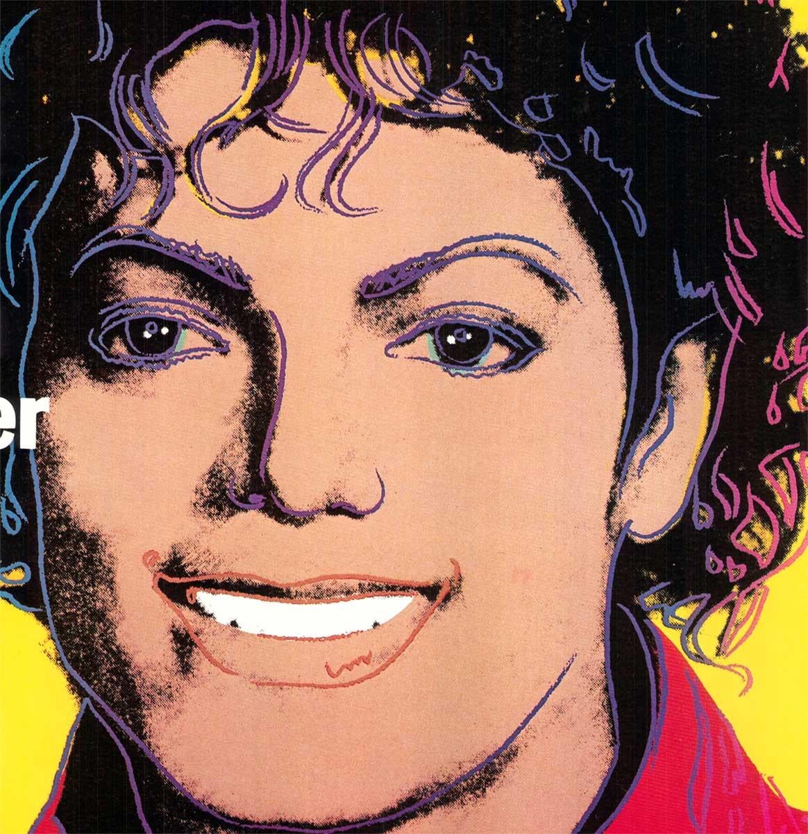 Original Michael Jackson Time pop art vintage poster - Orange Portrait Print by Andy Warhol