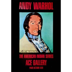 Exhibition Poster "The Americans Indian Series" autographed by Andy Warhol