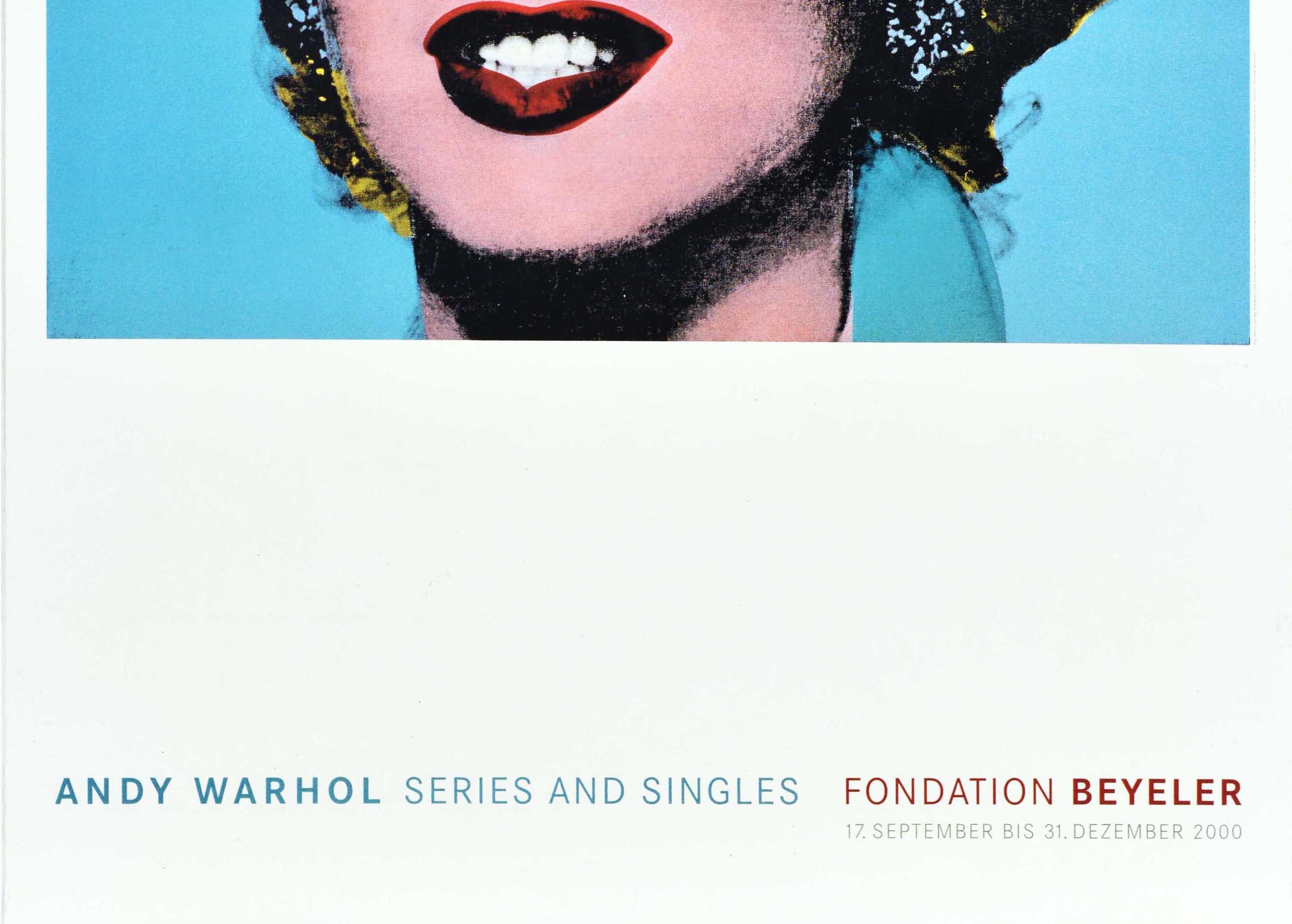 Original Vintage Advertising Poster Andy Warhol Marilyn Monroe Pop Art Icon For Sale 3