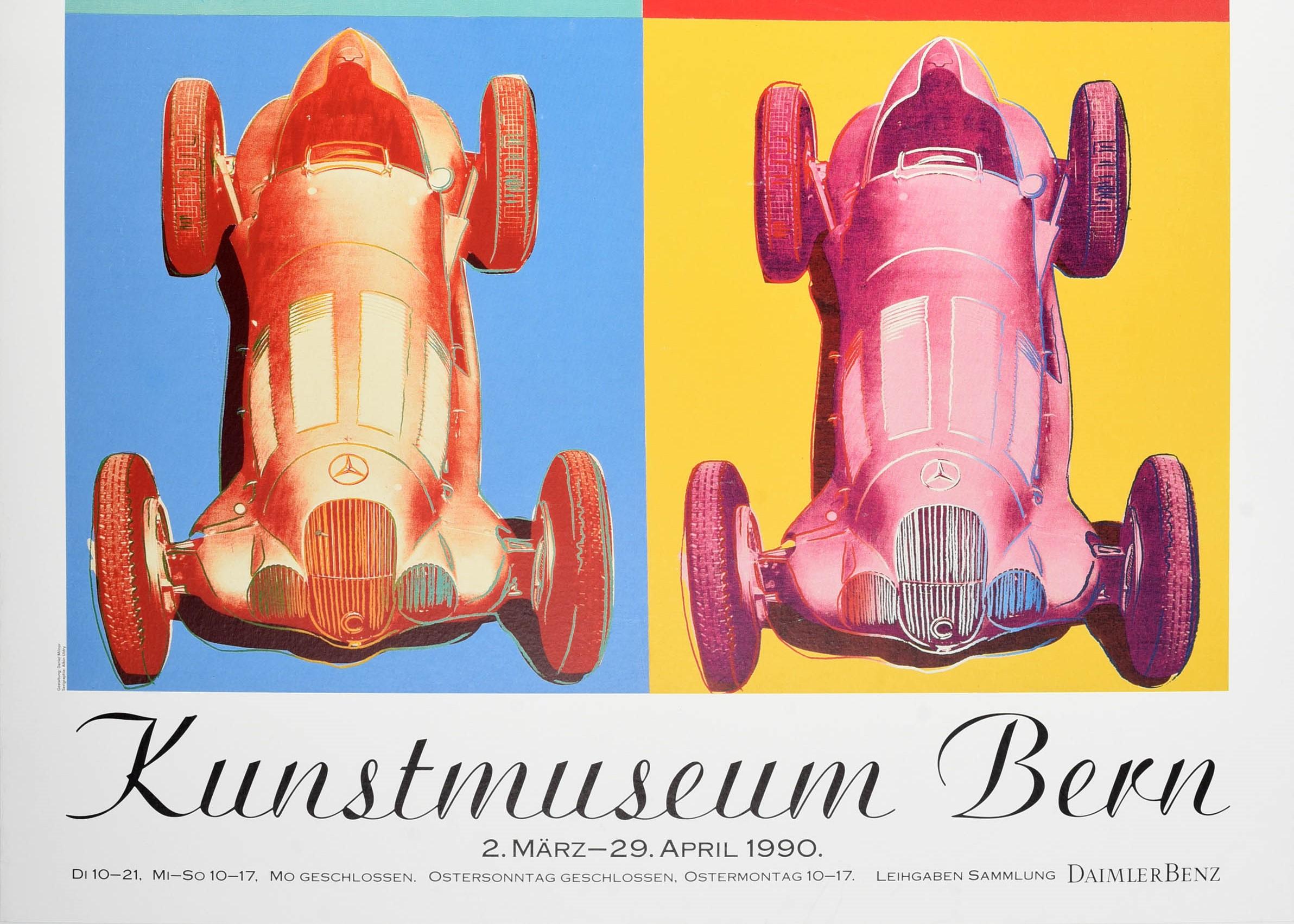 Original-Vintage-Ausstellungsplakat Andy Warhol Autos Mercedes Benz, Pop-Art-Serie im Angebot 2